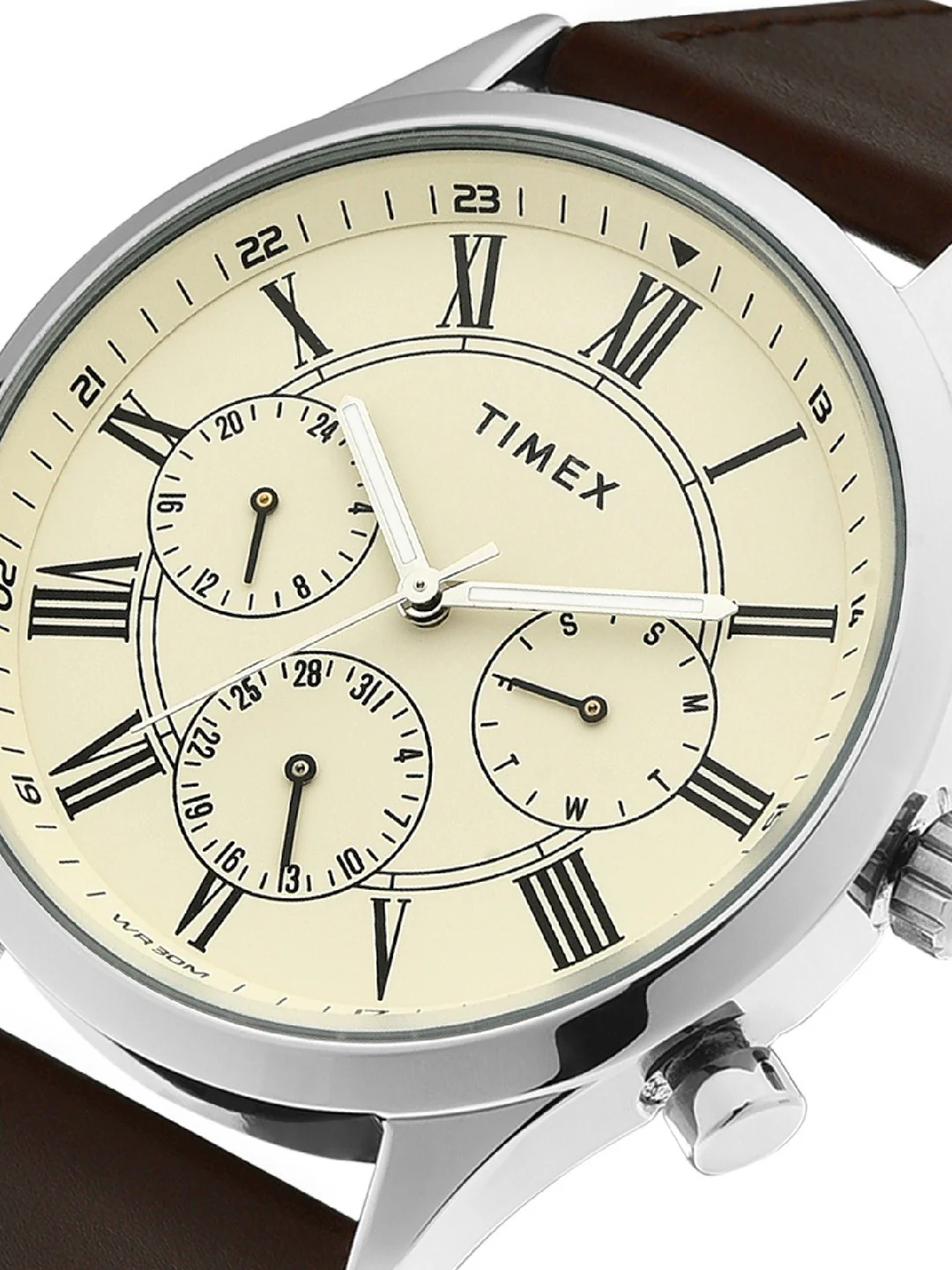 Timex Fashion Collection Premium Quality Multifunction Men Analog Beige Dial Coloured Quartz Watch, Round Dial with 43mm Case width - TWHG03SMU11 - Image 5