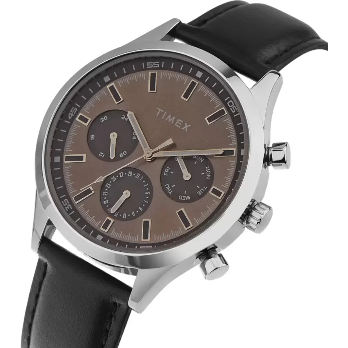 Timex Fashion Collection Premium Quality Multifunction Men Analog Grey Dial Coloured Quartz Watch, Round Dial with 43mm Case width - TWHG03SMU18 - Image 2
