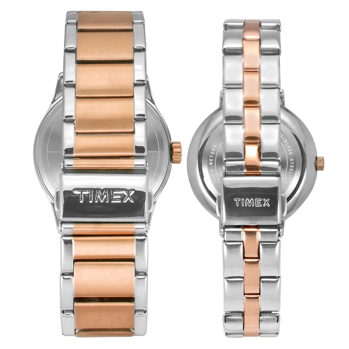 Timex Fashion Collection Premium Quality Multifunction Pair's Analog Silver Dial Coloured Quartz Watch, Round Dial with 44 mm Case width - TW00PR291 - Image 4