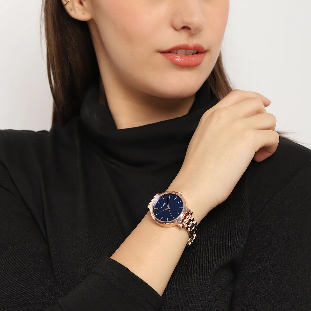 Timex Fashion Collection Premium Quality Women Analog Blue Dial Coloured Quartz Watch, Round Dial with 34.3mm Case width - TWHL41SMU06 - Image 7