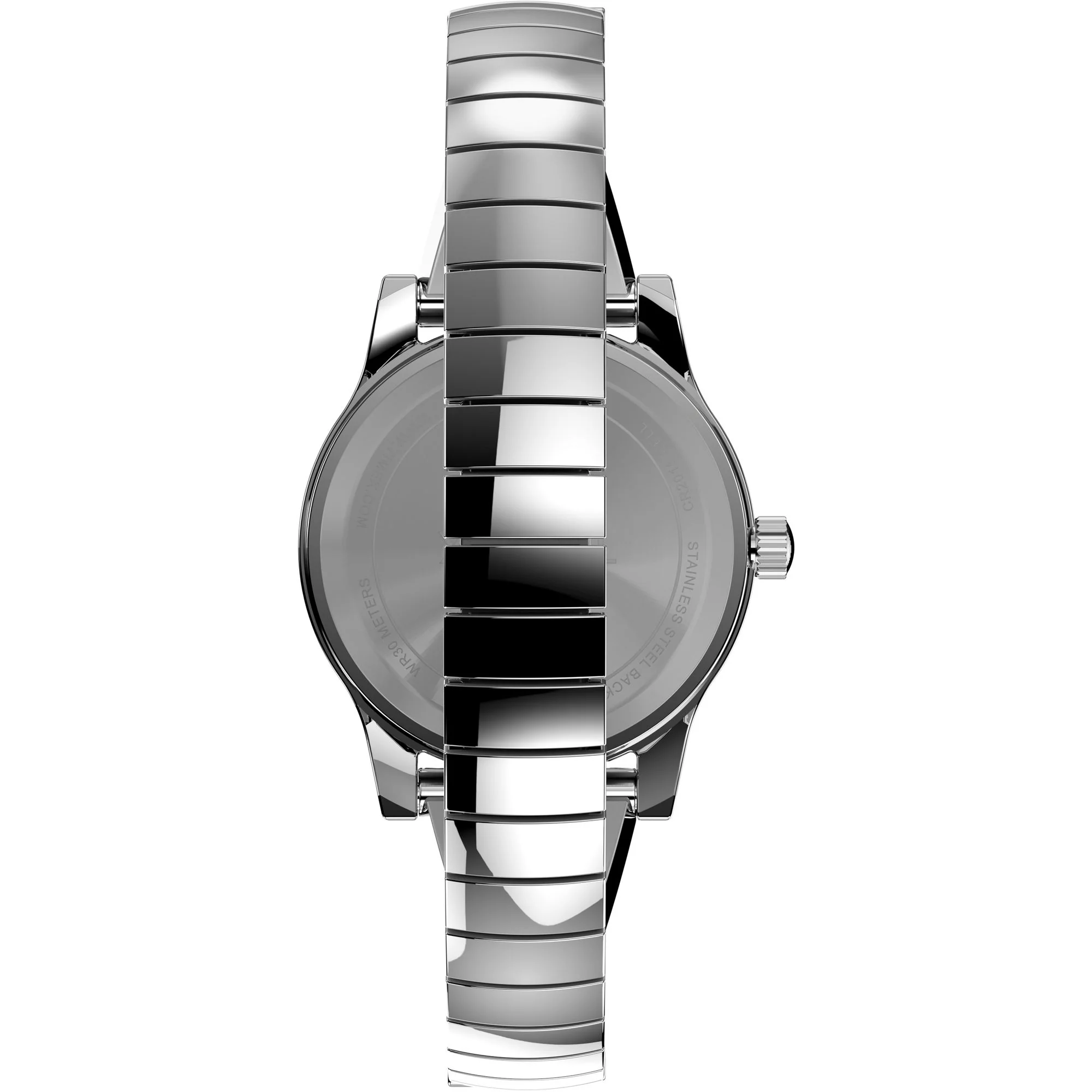 TIMEX Fashion Stretch Bangles Silver Round Dial Analog Women's Watch - TW2V69600UJ - Image 3