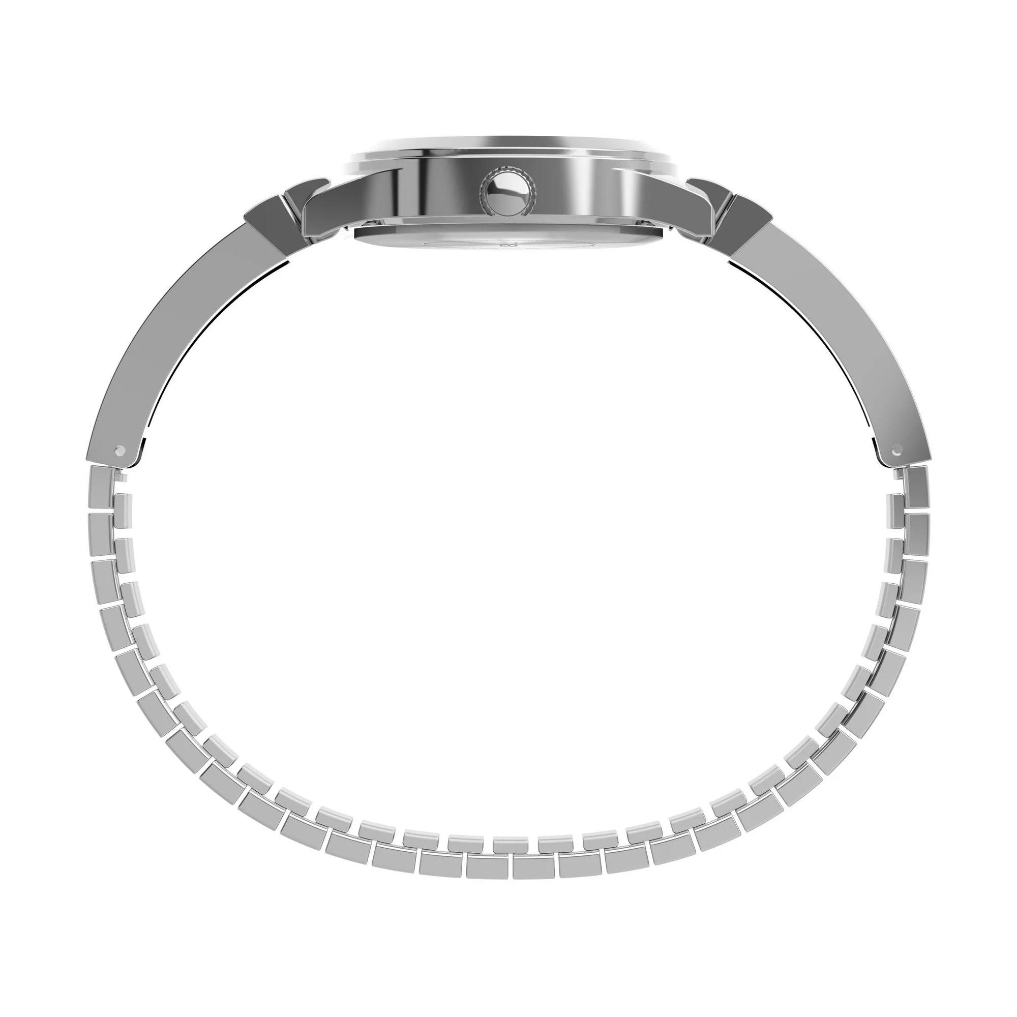 TIMEX Fashion Stretch Bangles Silver Round Dial Analog Women's Watch - TW2W18400JQ - Image 2