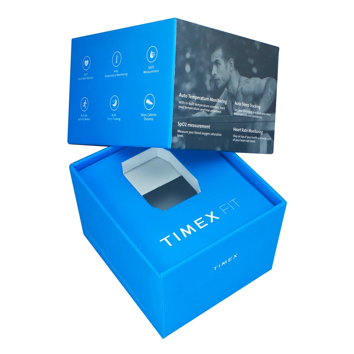 Timex Helix Unisex Tech Digital Dial Rectangle Case Temperature  HRM  SpO2  Function Watch -TWTXW102T - Image 11