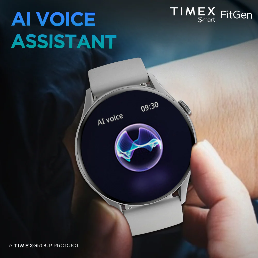 Timex FitGen 1.43 Round AMOLED Smartwatch with 466x466 Pixel Resolution|Single Sync Bluetooth Calling| Rotating Crown| Metallic Body|Always On Display|AI Voice Assist|100 Sports Modes|200 Watchfaces|Upto 7 Days Battery(Normal Usage) - TWTXW502T - Image 6