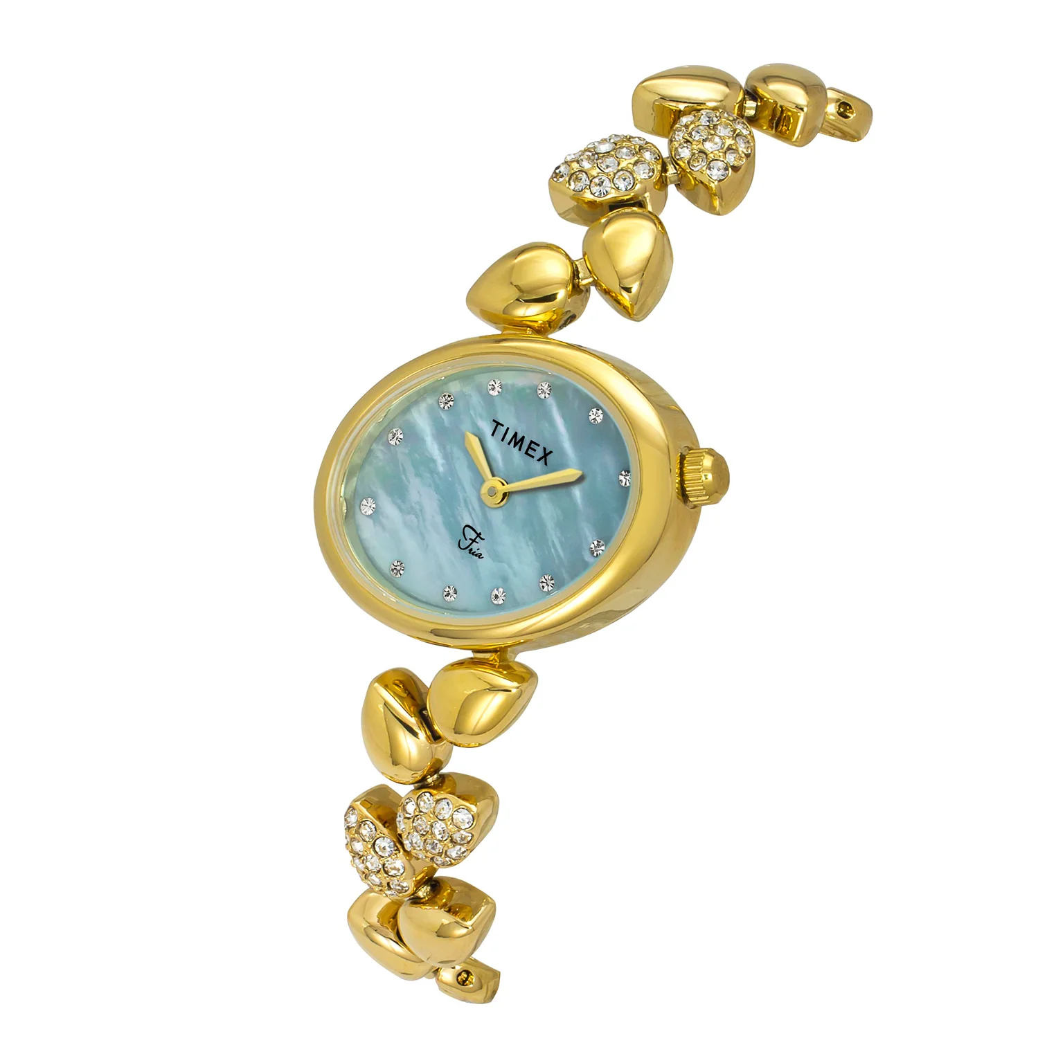 TIMEX Fria Mother of Pearl Blue Oval Dial Analog Women's Watch - TWEL21301 - Image 2