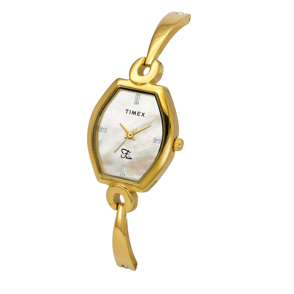 TIMEX Fria Women Mother of Pearl White Tonneau Dial Analog Watch - TWEL19701 - Image 2