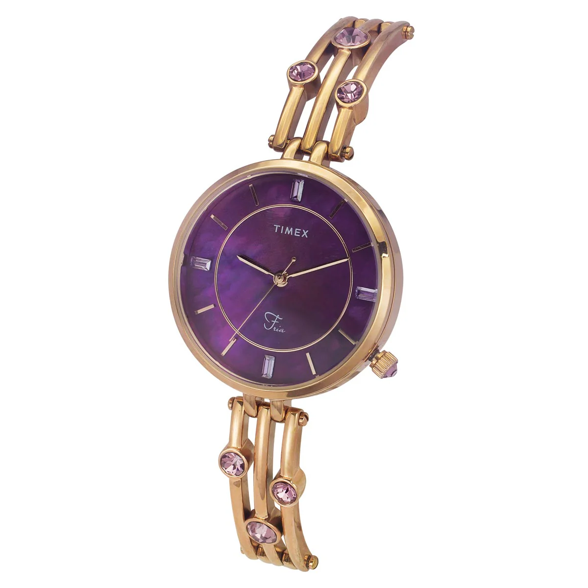 TIMEX Fria Women Purple Round Dial Analog Watch - TWEL16005 - Image 2