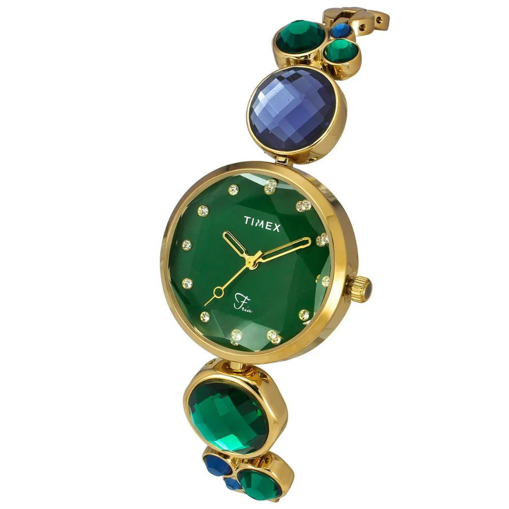 Timex Fria Women Green Round Analog Watch - TWEL17000 - Image 2