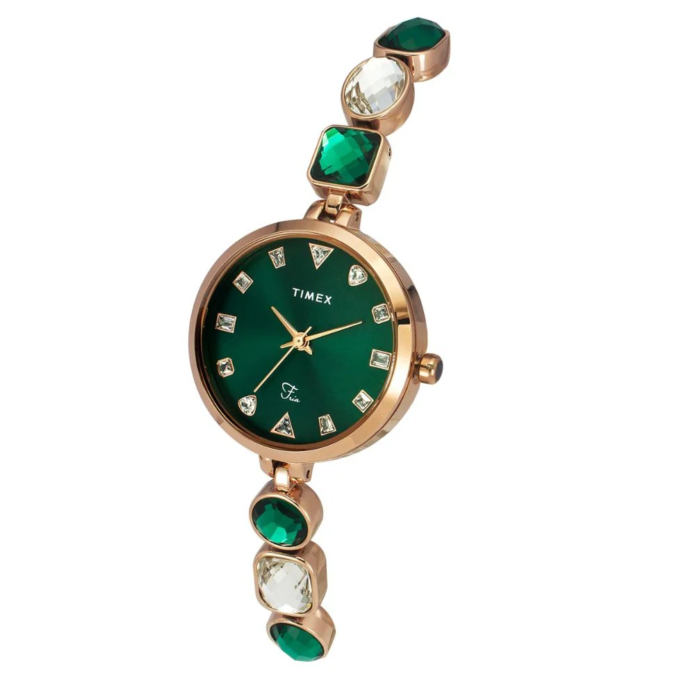 Timex Fria Women Green Round Analog Watch - TWEL17301 - Image 2