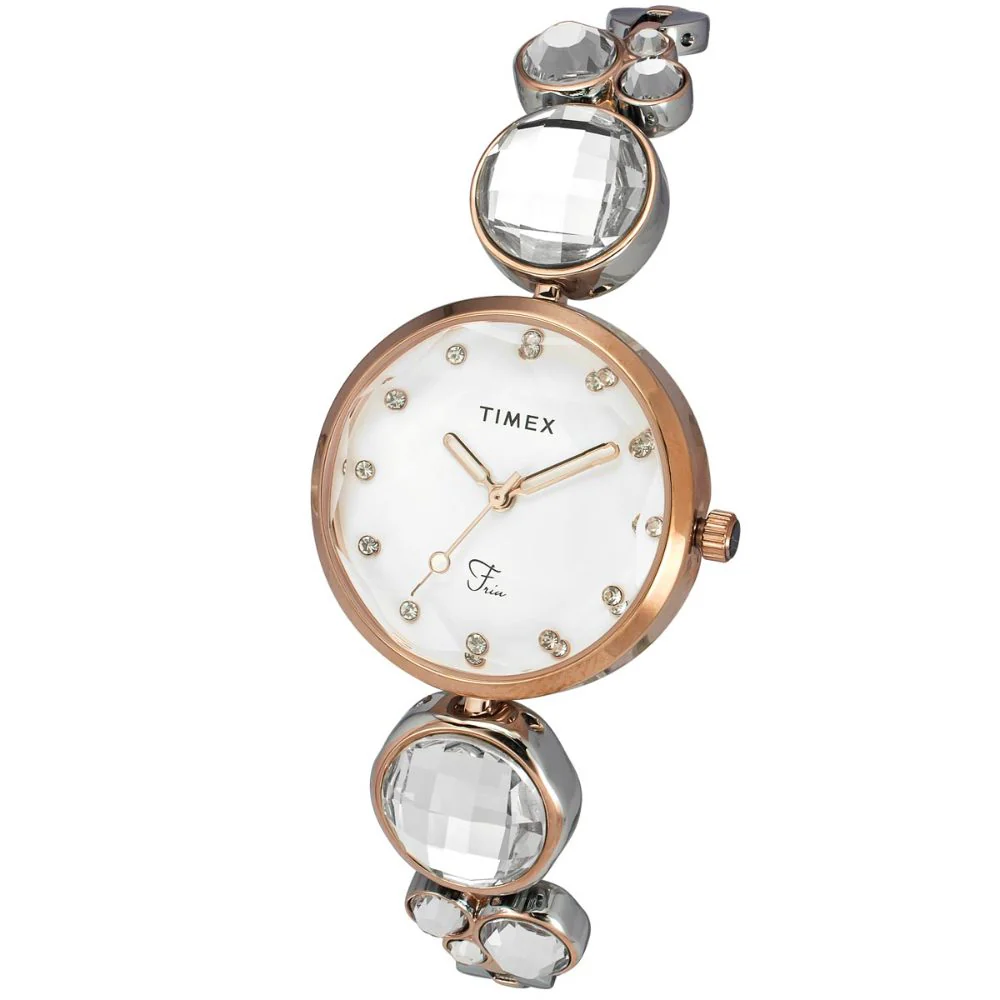 Timex Fria Women Silver Round Analog Watch - TWEL17002 - Image 2