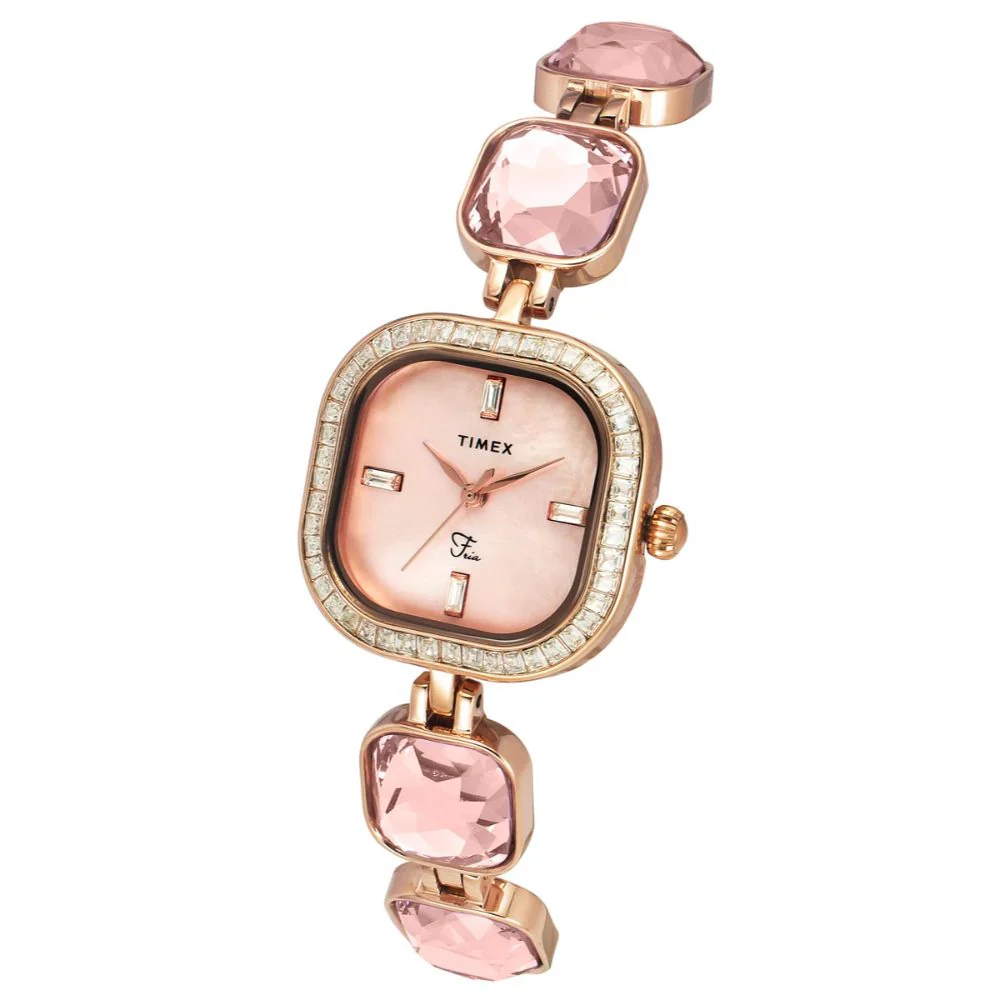 Timex Fria Women Pink Square Analog Watch - TWEL17101 - Image 2