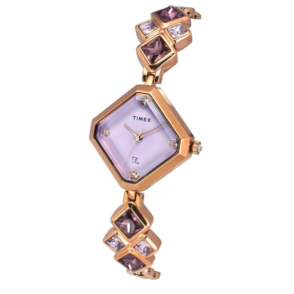Timex Fria Women Lavender Rhombus Analog Watch - TWEL17201 - Image 2