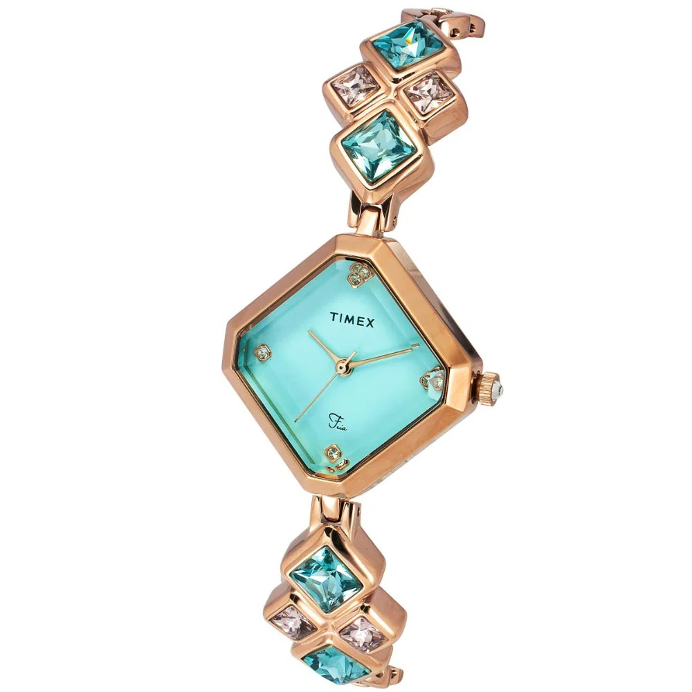 Timex Fria Women Blue Rhombus Analog Watch - TWEL17202 - Image 2