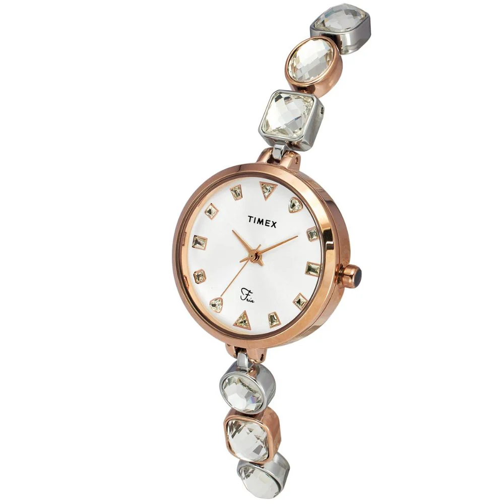 Timex Fria Women White Round Analog Watch - TWEL17302 - Image 2