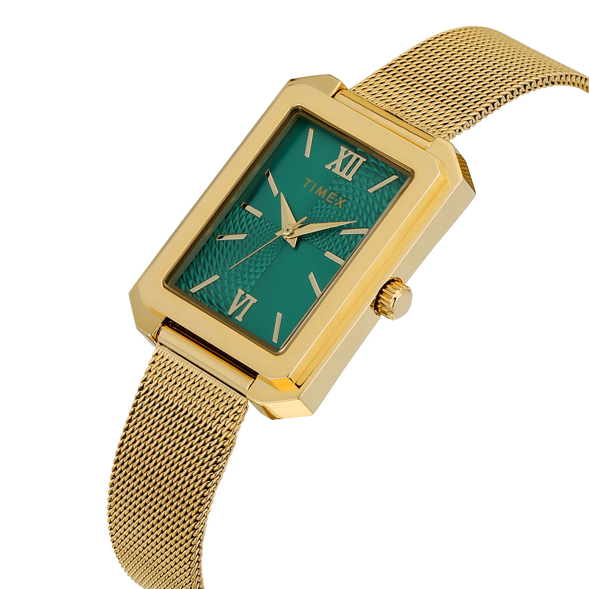 Timex Green Rectangle Dial Analog Women's Watch - TWEL233SMU04 - Image 2