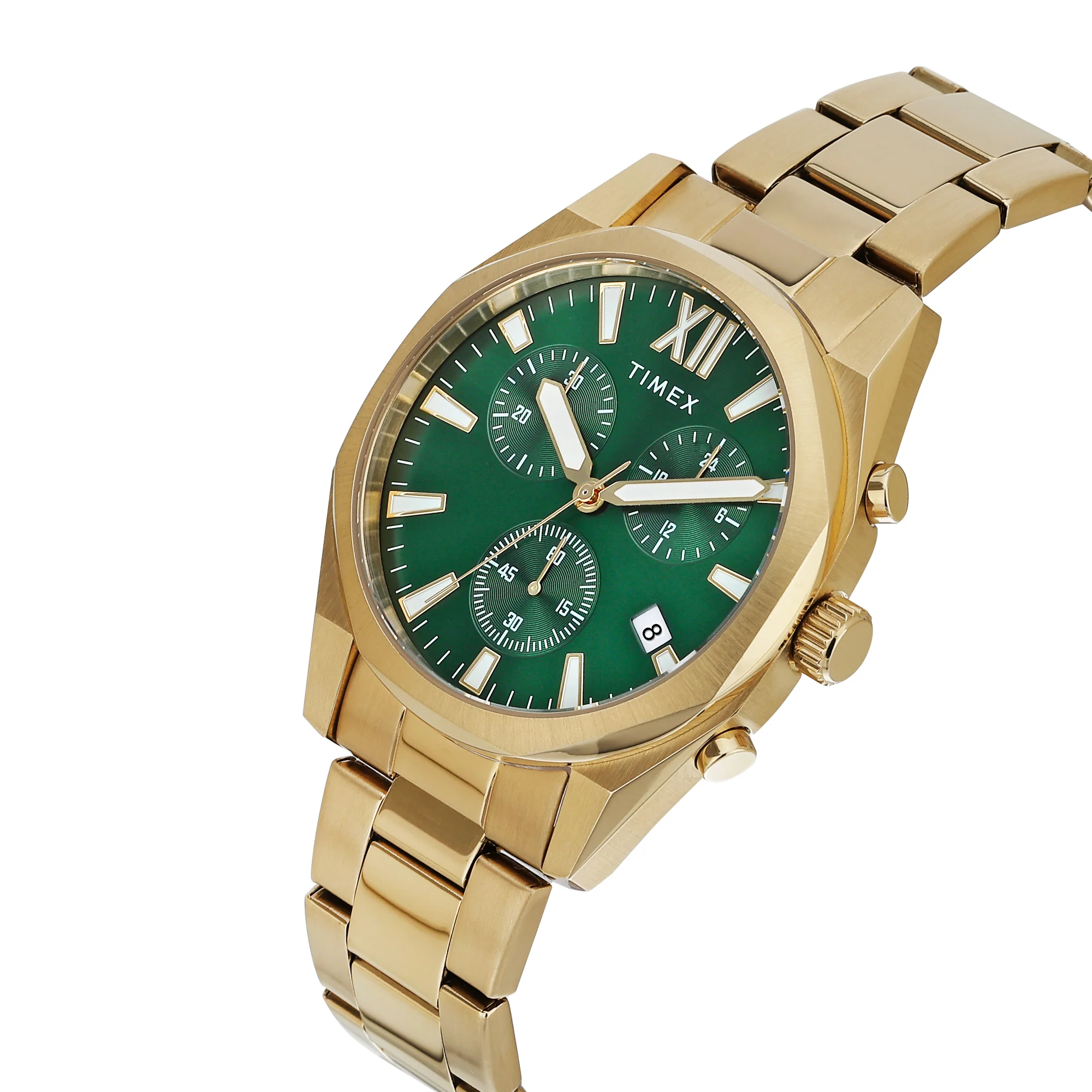 Timex Green Round Dial Analog Chronograph Men's Watch - TWEG296SMU06 - Image 2