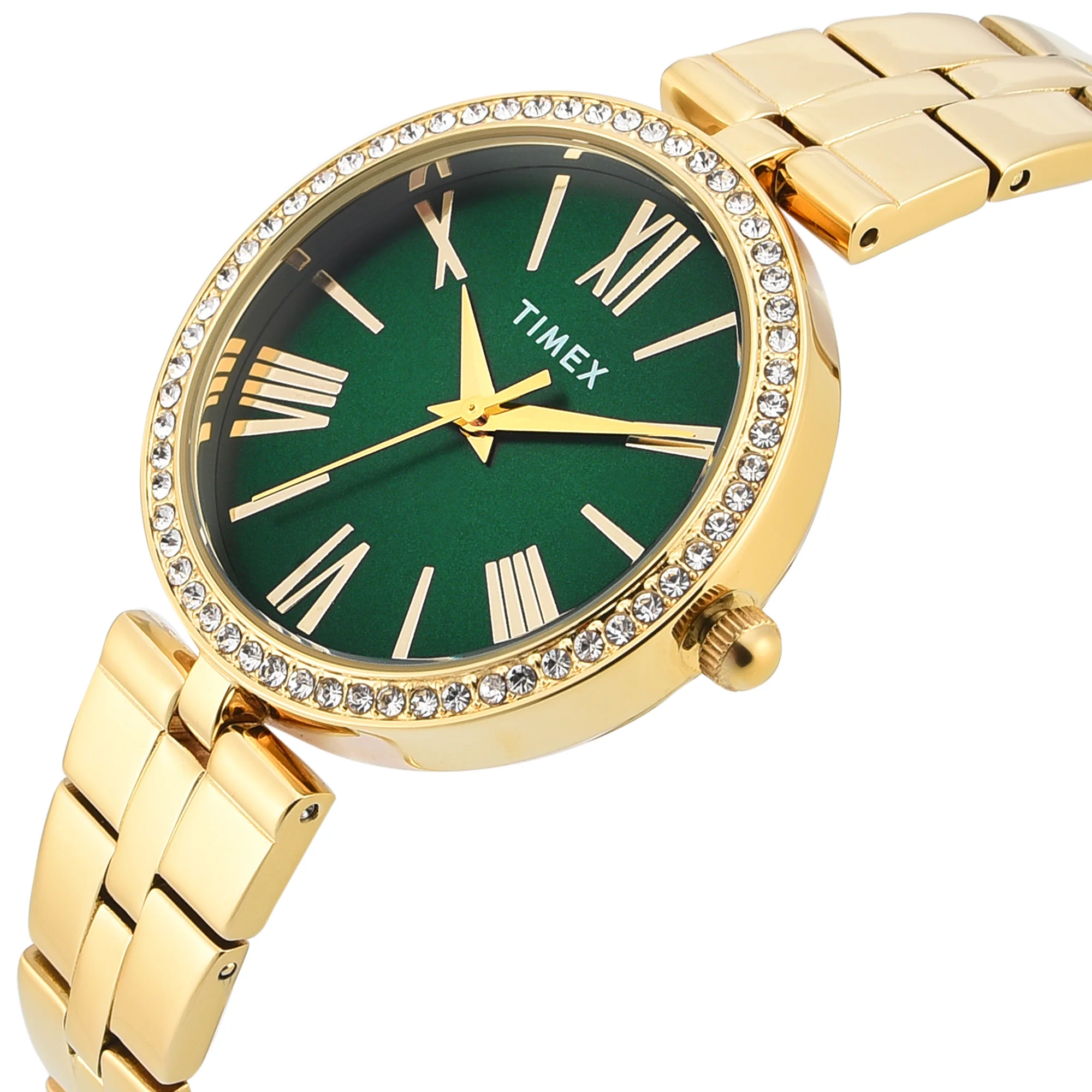 TIMEX Green Round Dial Analog Women's Watch - TWEL22501 - Image 2