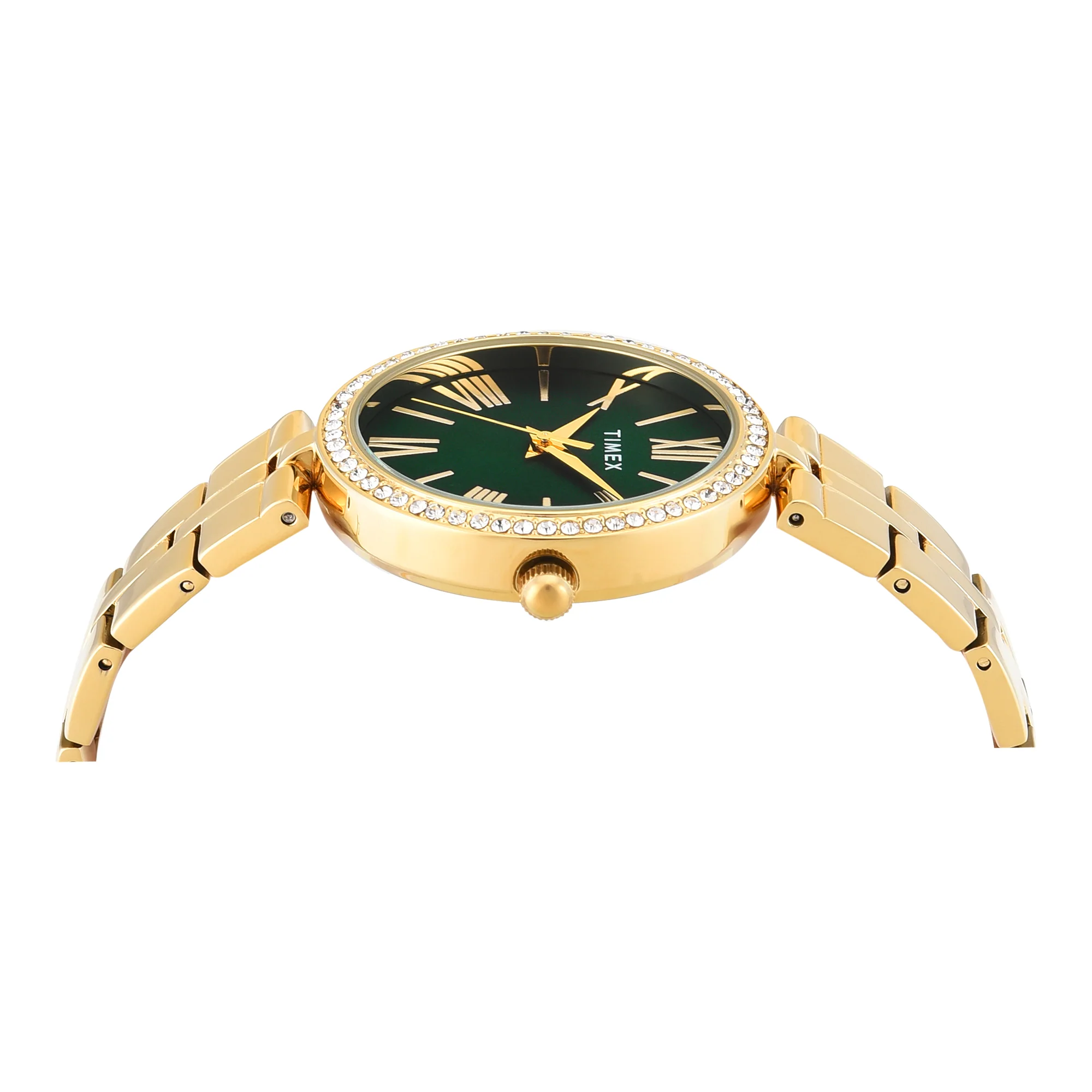 TIMEX Green Round Dial Analog Women's Watch - TWEL22501 - Image 4
