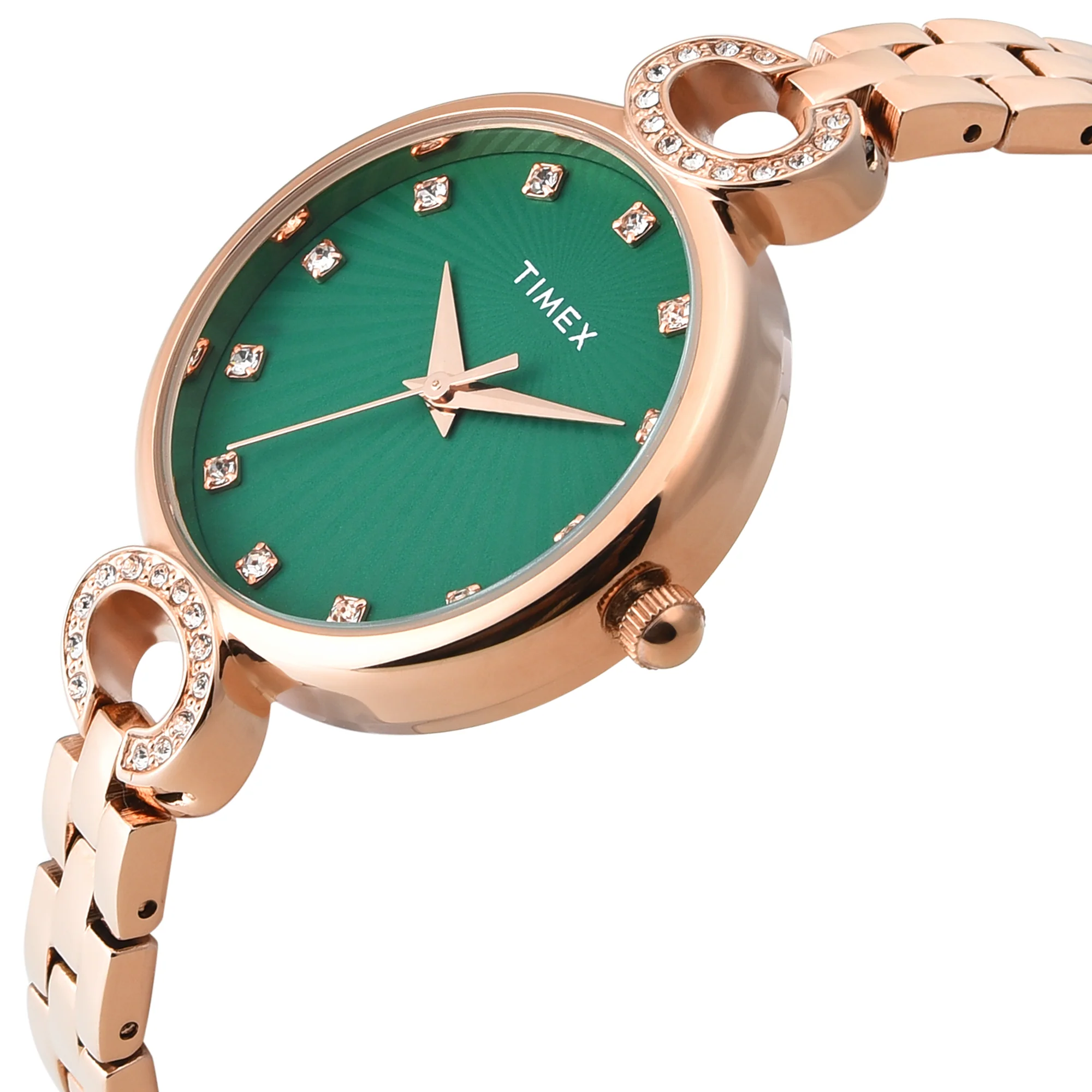 TIMEX Green Round Dial Analog Women's Watch - TWEL22702 - Image 2