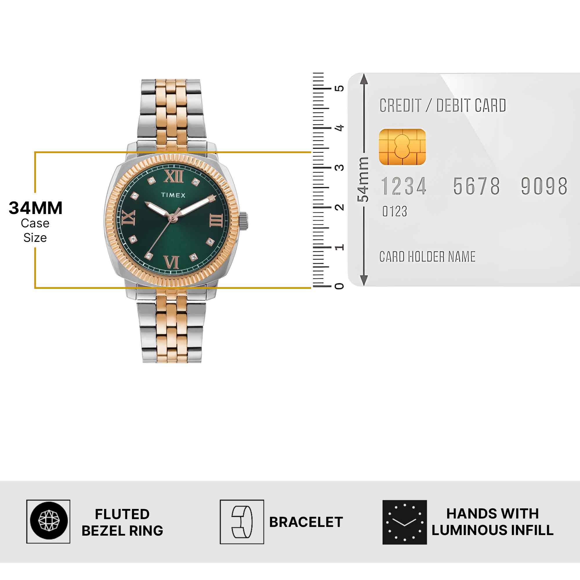 Timex Green Round Dial Analog Women's Watch - TWEL234SMU04 - Image 6