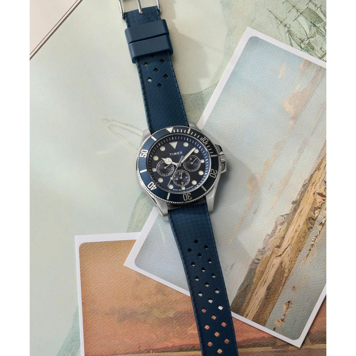 Timex Harborside Coast Round 43mm Blue Dial Analog Men Watch - TW2Y33400UJ - Image 6