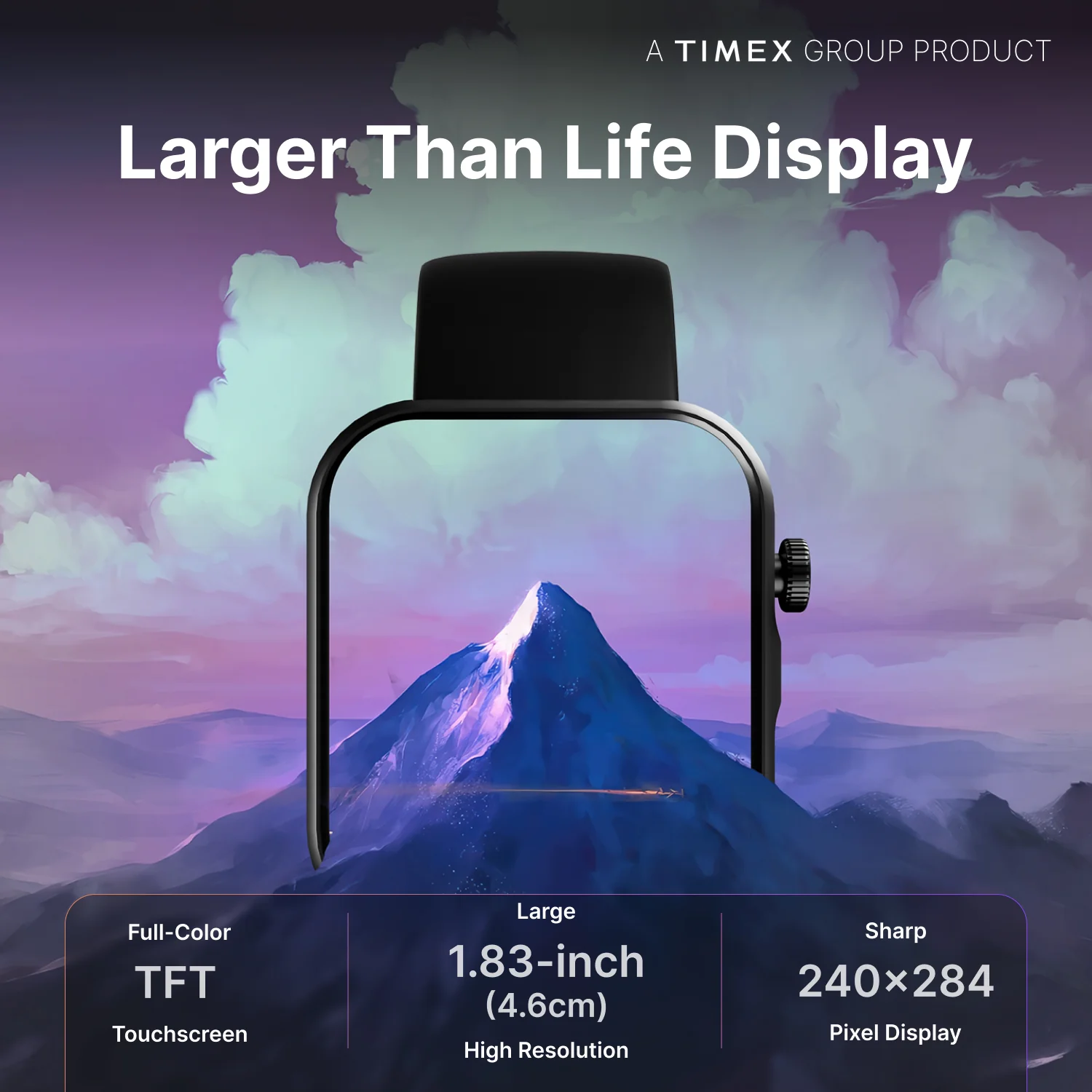 TIMEX iConnect Alpha 1.83 inch TFT Display BT Calling Smartwatch - TWIXW1700T - Image 3