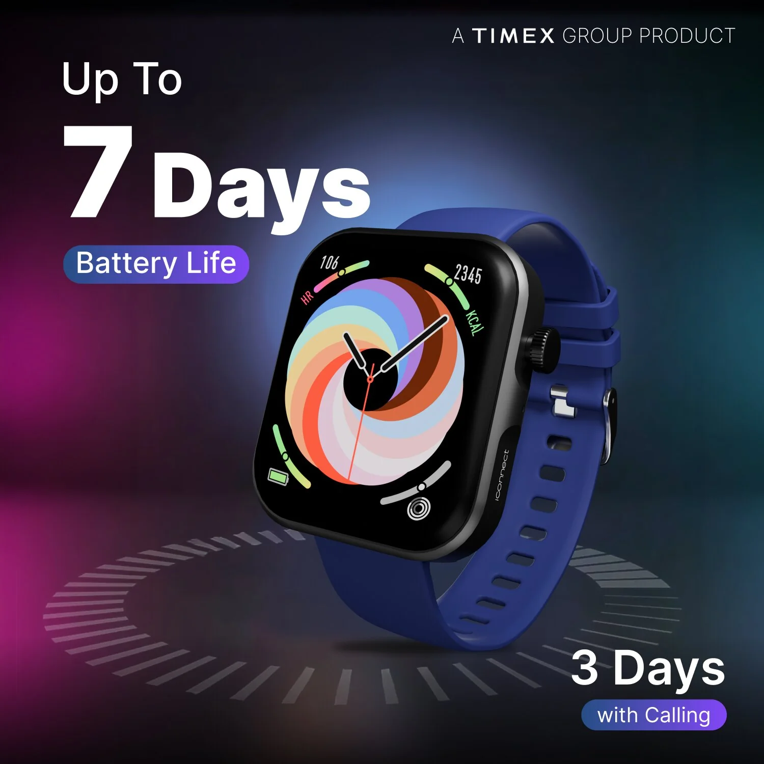 TIMEX iConnect Alpha 1.83 inch TFT Display BT Calling Smartwatch - TWIXW1702T - Image 2
