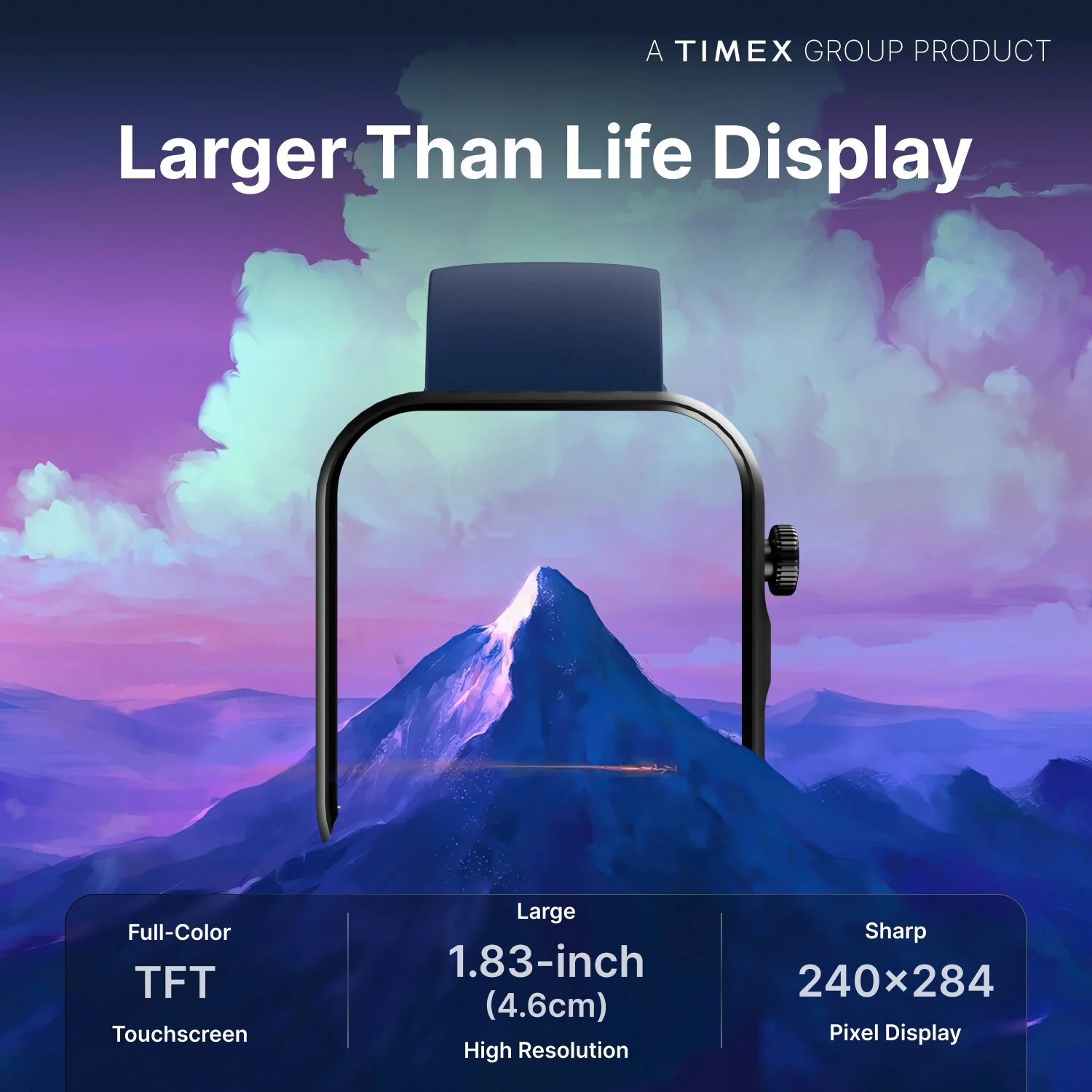 TIMEX iConnect Alpha 1.83 inch TFT Display BT Calling Smartwatch - TWIXW1702T - Image 4