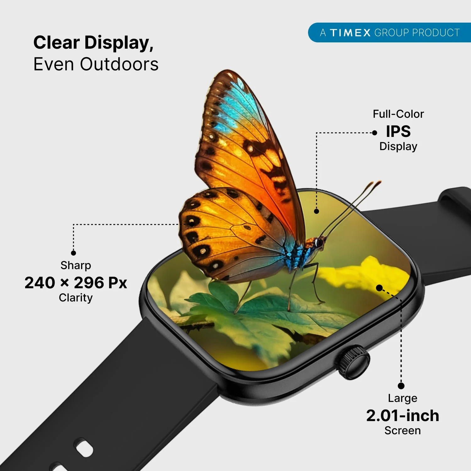 Timex iConnect Arc 2.01 inches (5.1 cm) Display with BT Calling Smartwatch For Unisex - TWIXW1400T - Image 4