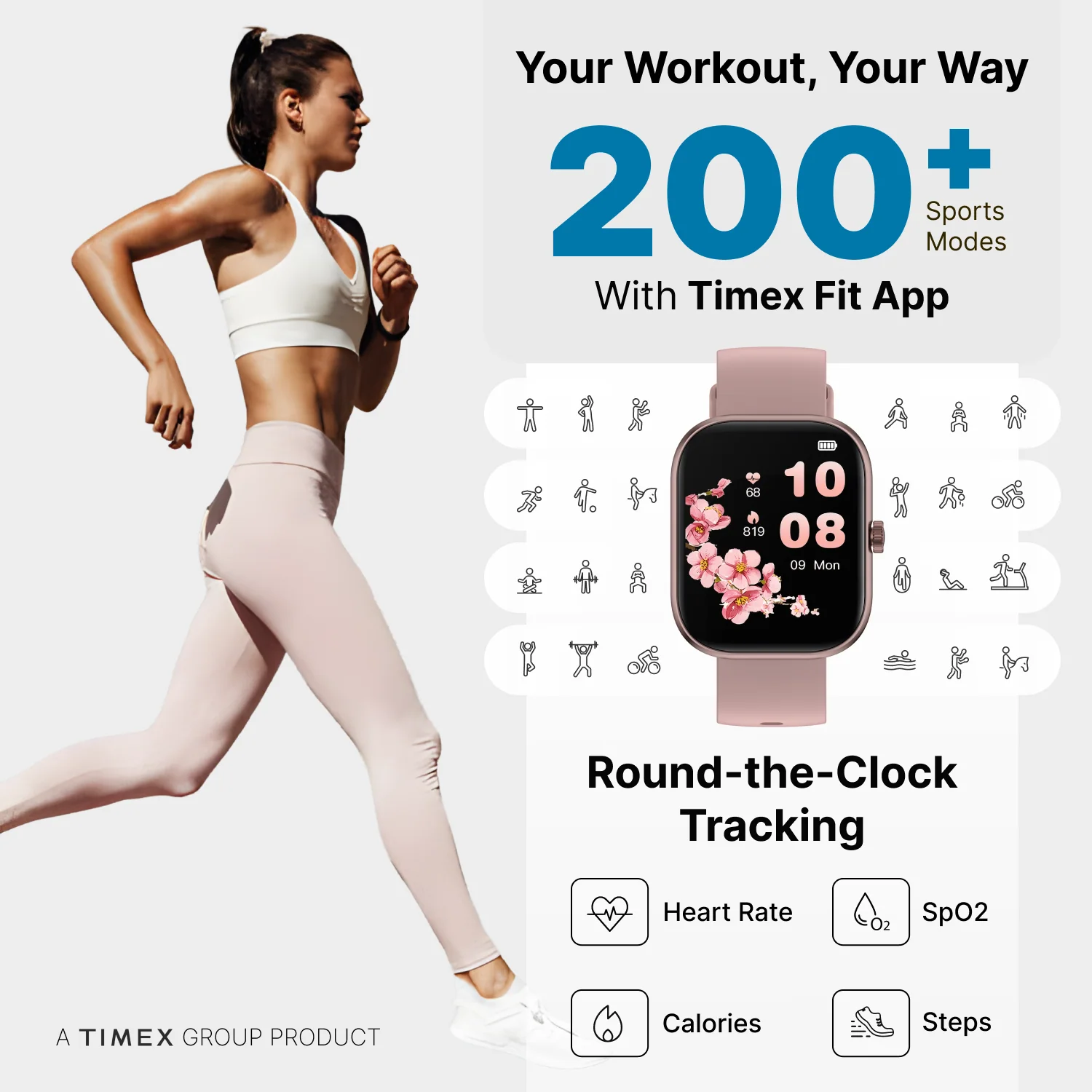 Timex iConnect Arc 2.01 inches (5.1 cm) Display with BT Calling Smartwatch For Unisex - TWIXW1401T - Image 13