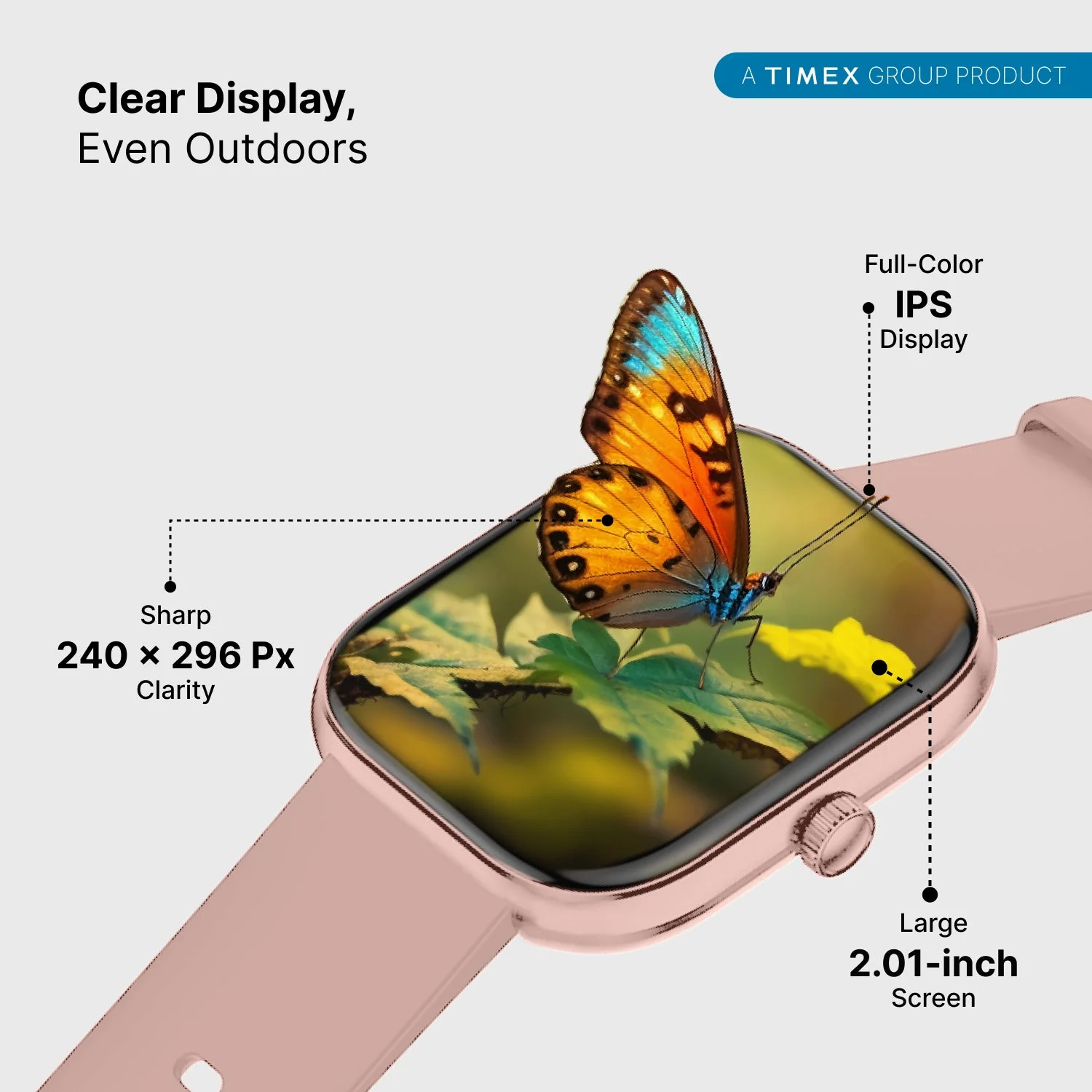 Timex iConnect Arc 2.01 inches (5.1 cm) Display with BT Calling Smartwatch For Unisex - TWIXW1401T - Image 4