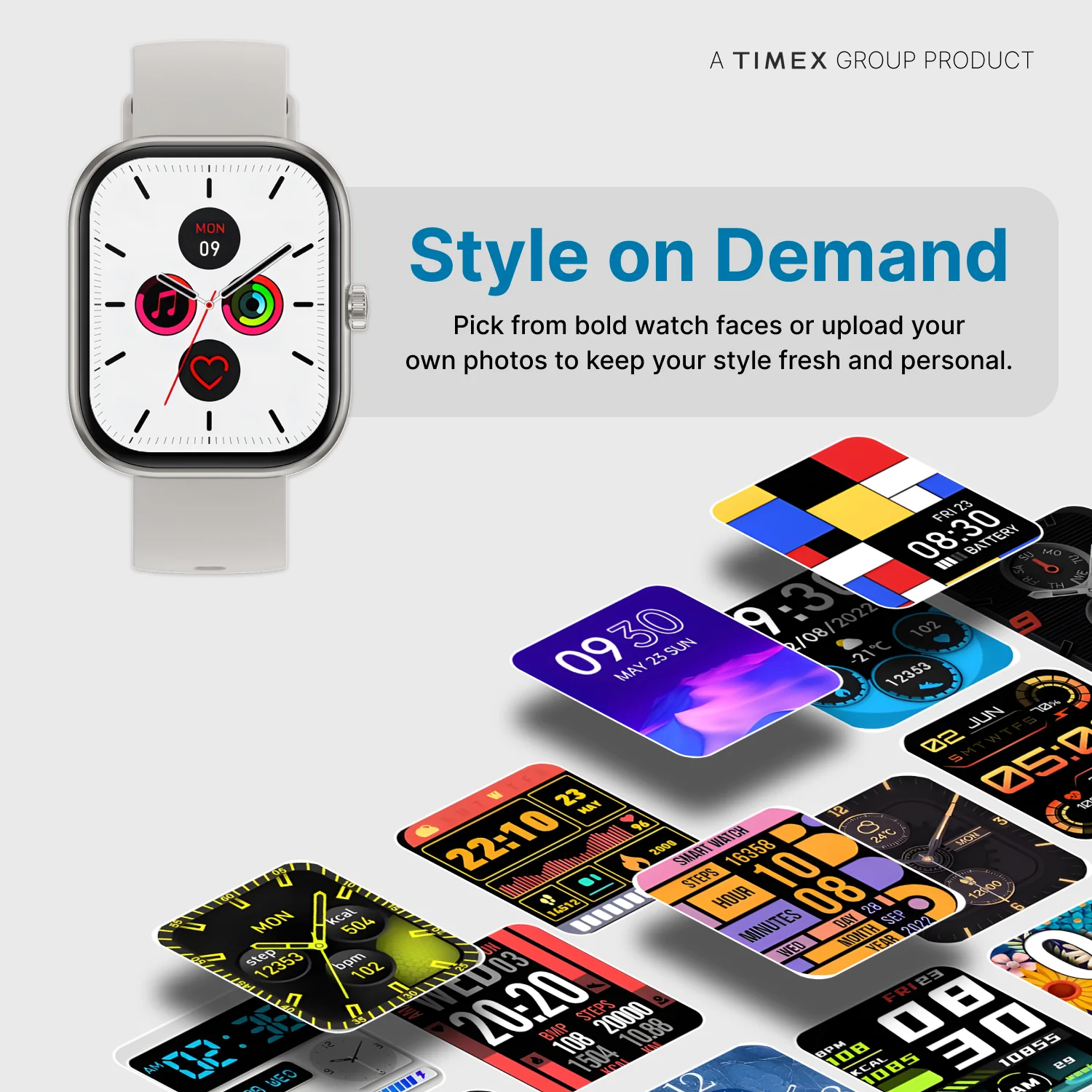 Timex iConnect Arc 2.01 inches (5.1 cm) Display with BT Calling Smartwatch For Unisex - TWIXW1402T - Image 14