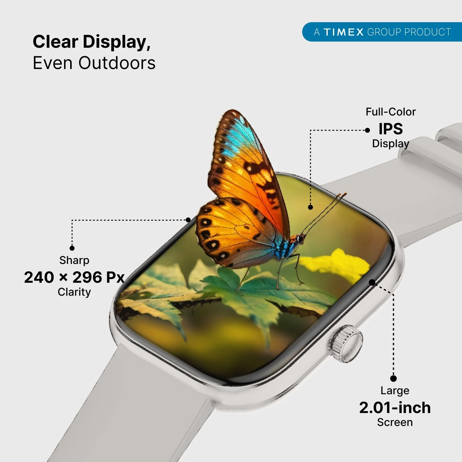 Timex iConnect Arc 2.01 inches (5.1 cm) Display with BT Calling Smartwatch For Unisex - TWIXW1402T - Image 4