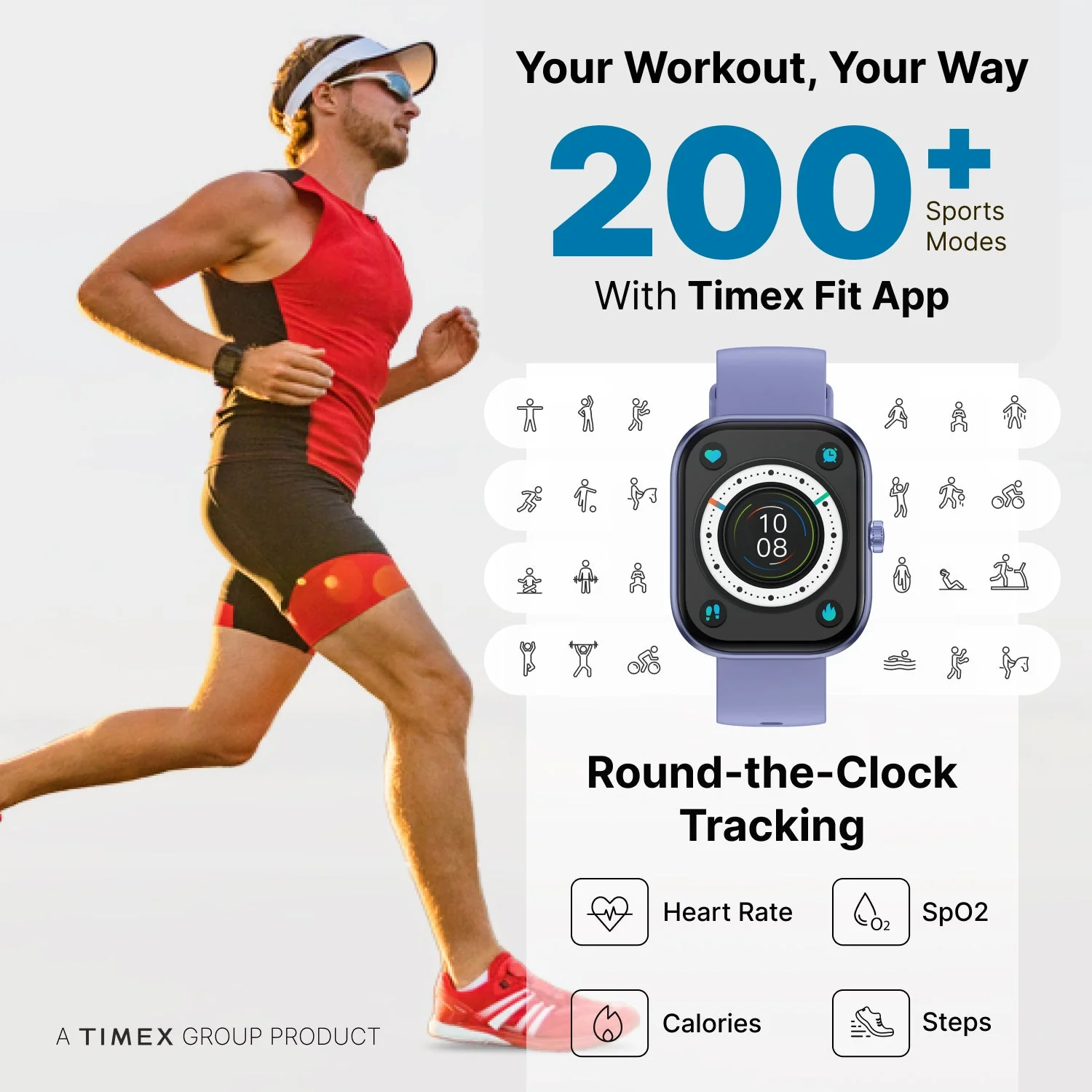 Timex iConnect Arc 2.01 inches (5.1 cm) Display with BT Calling Smartwatch For Unisex - TWIXW1403T - Image 6