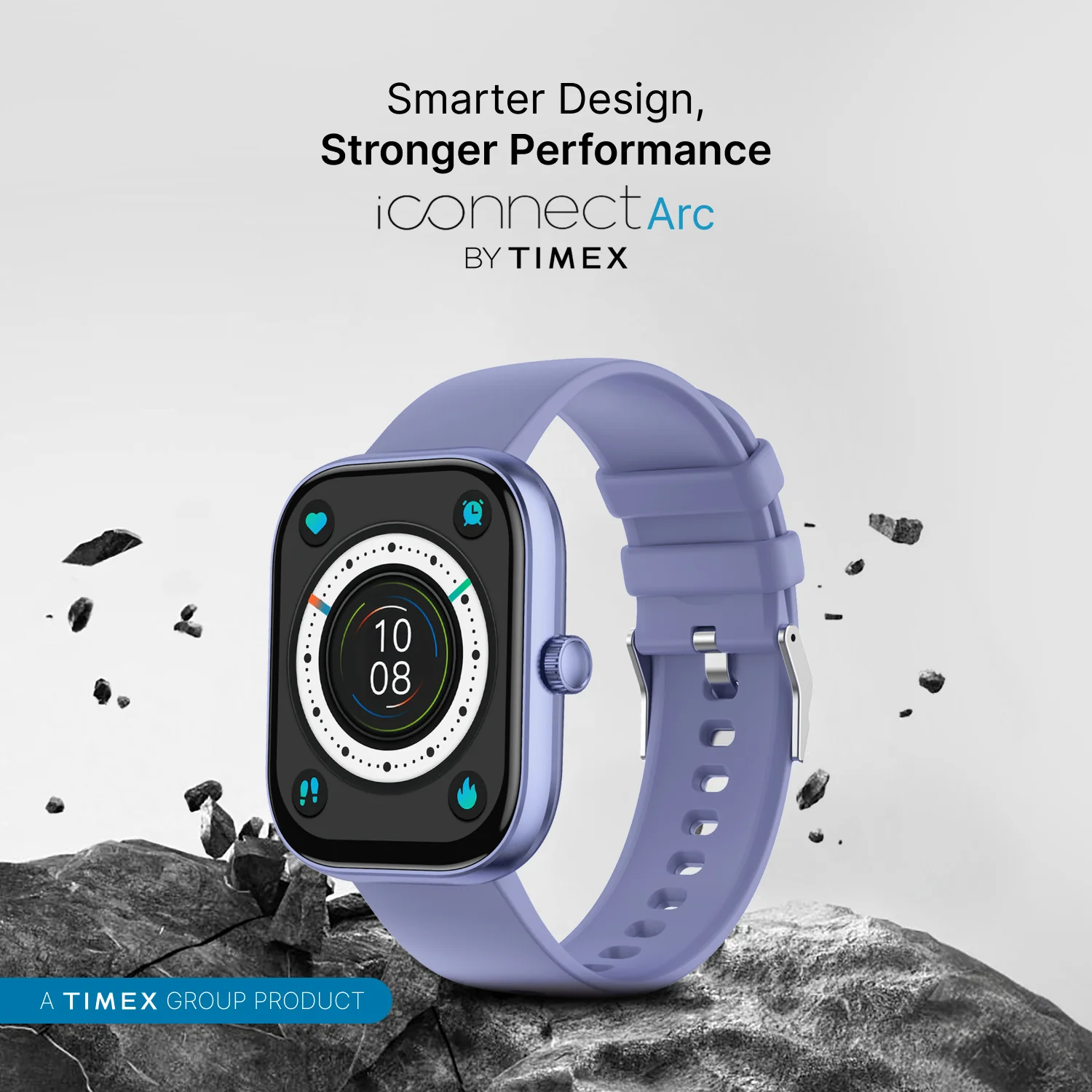 Timex iConnect Arc 2.01 inches (5.1 cm) Display with BT Calling Smartwatch For Unisex - TWIXW1403T - Image 9