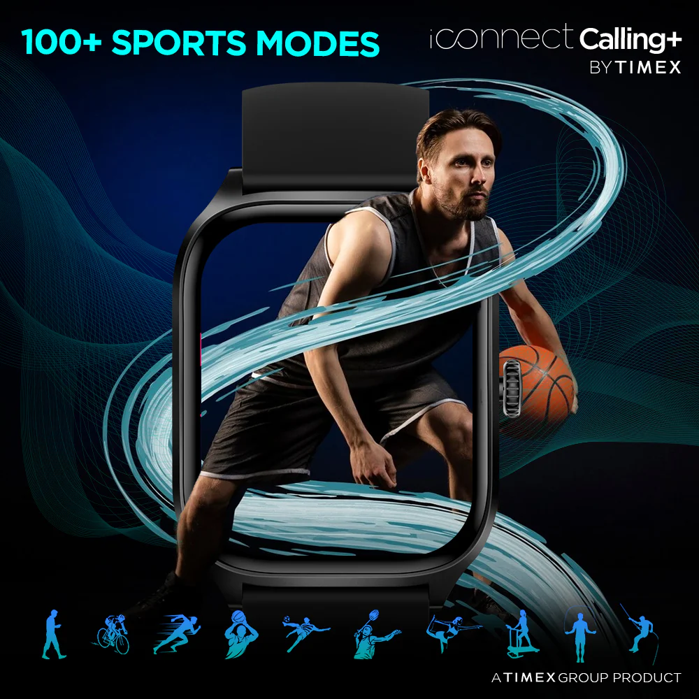 Timex IConnect Calling 2.01 inches (5.10 cm) TFT Display With 240x296 Pixel Resolution|Functional Crown|Bluetooth Calling|AI Voice Assist - TWIXW500T - Image 5
