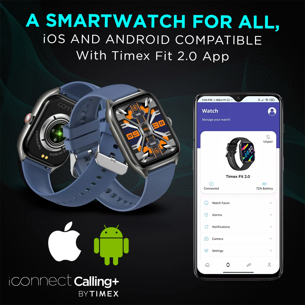 Timex IConnect Calling Smartwatch Elegant 2.01 inches (5.10 cm) Screen with Smart Notifications|Bluetooth Calling|AI Voice Assist- TWIXW501T - Image 3