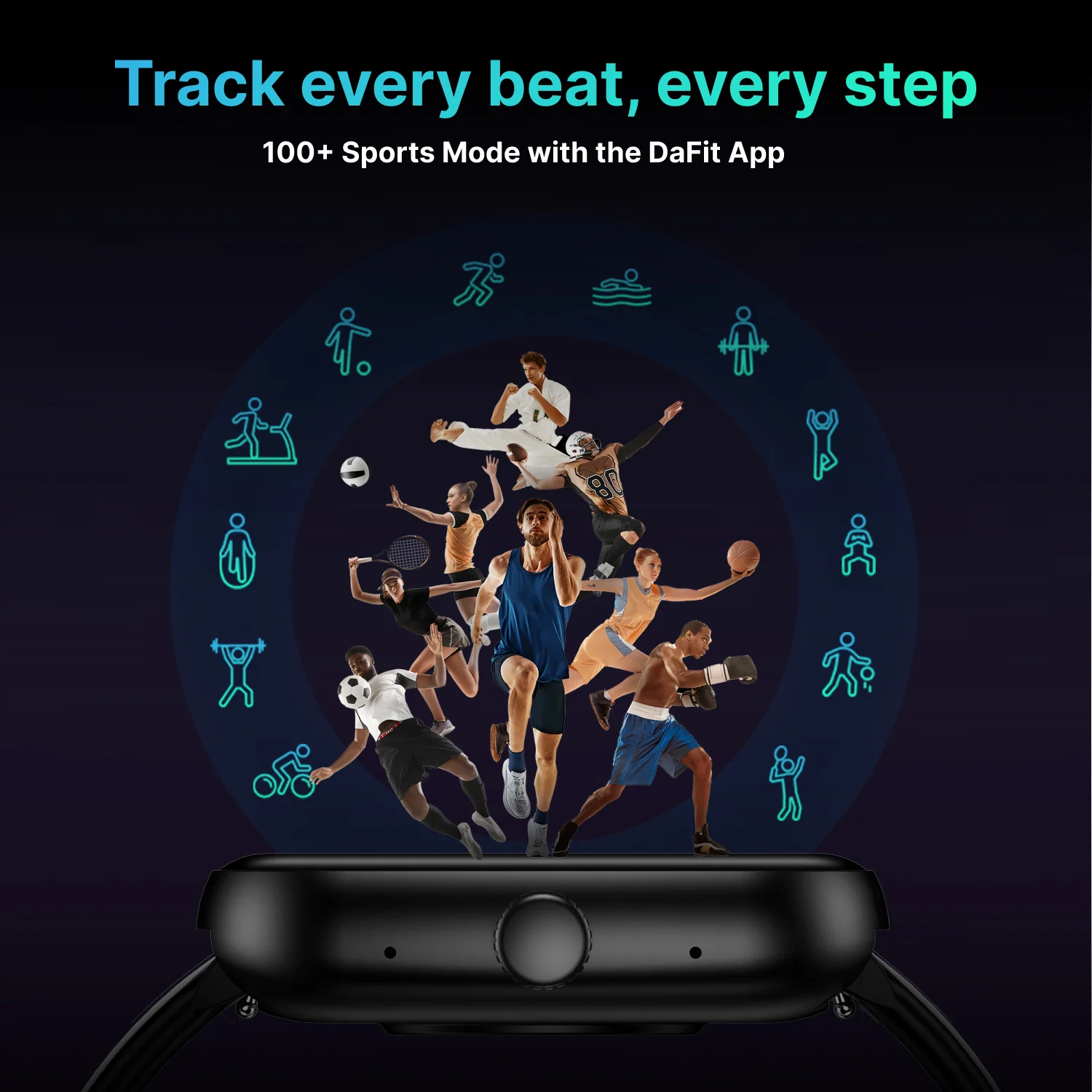 Timex iConnect Calling Ace 1.83 inches (4.64 cm) Display with Functional Crown and BT Calling Smartwatch For Unisex - TWIXW1100T - Image 8