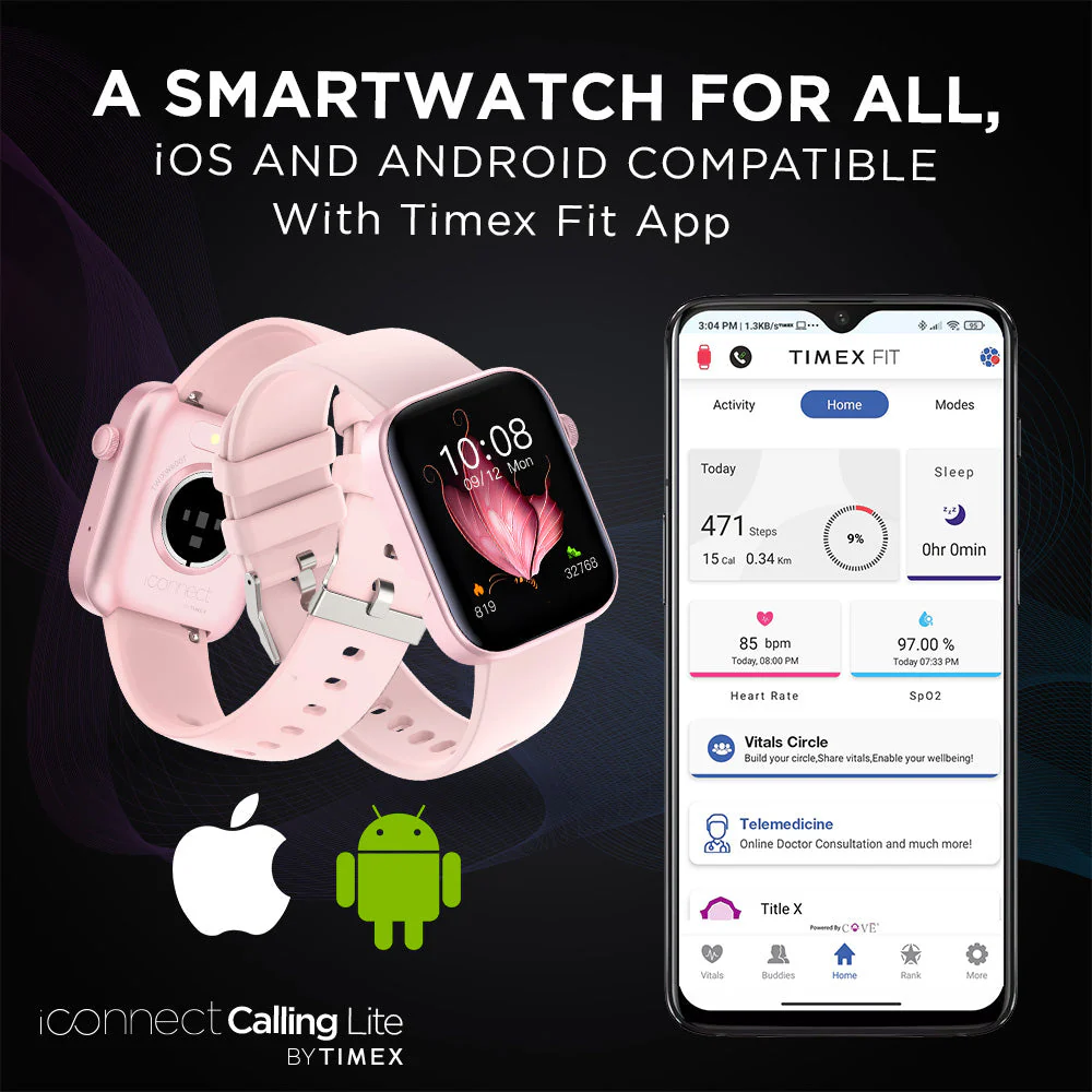 Timex iConnect Calling Lite 1.83(4.6cm) Display BT Calling Smartwatch For Unisex - TWIXW600T - Image 7