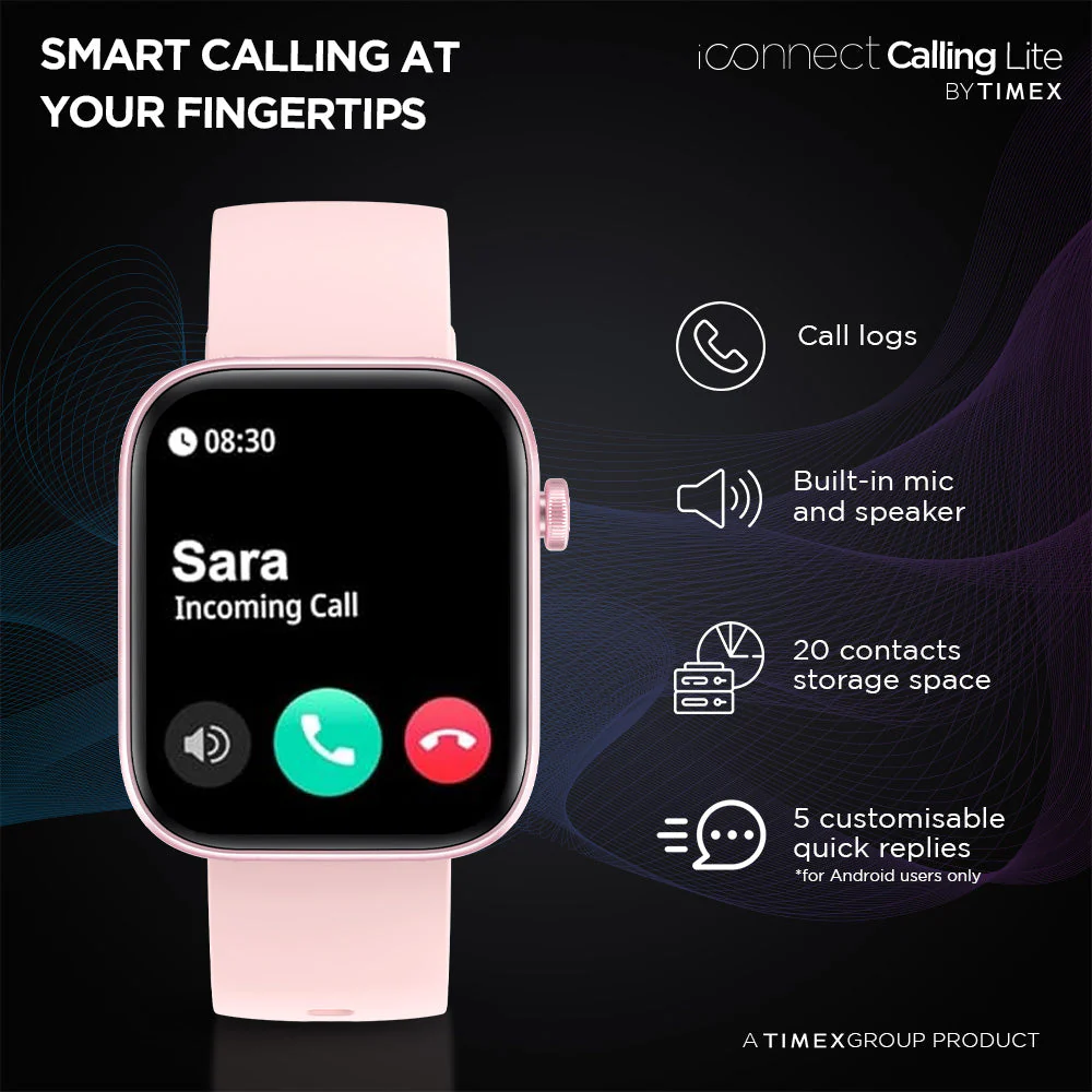 Timex iConnect Calling Lite 1.83(4.6cm) Display BT Calling Smartwatch For Unisex - TWIXW600T - Image 8