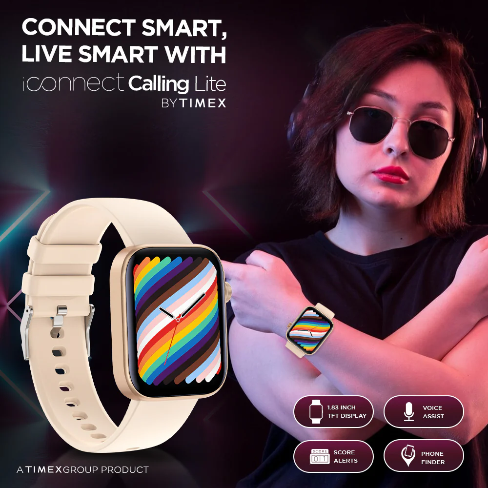 Timex iConnect Calling Lite 1.83 inches (4.6cm) Display BT Calling Smartwatch For Unisex - TWIXW601T - Image 10