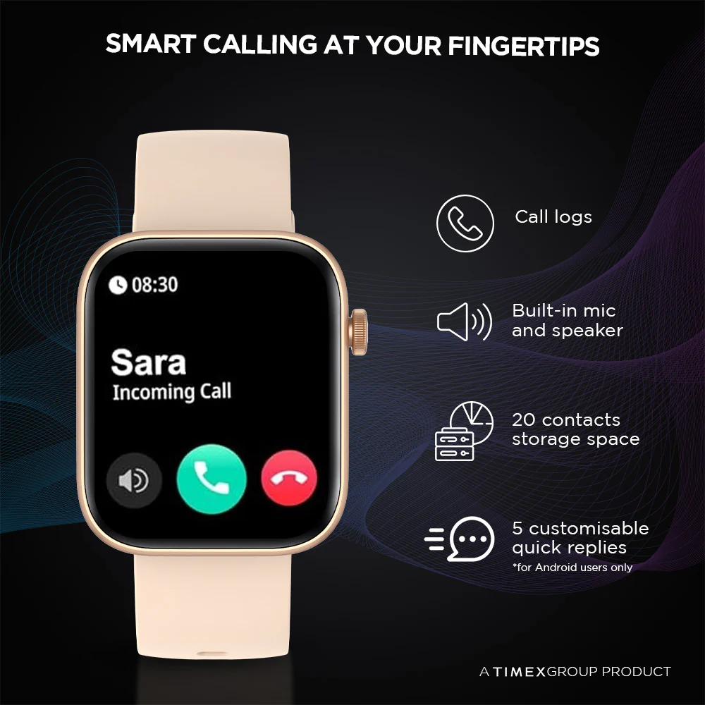 Timex iConnect Calling Lite 1.83 inches (4.6cm) Display BT Calling Smartwatch For Unisex - TWIXW601T - Image 13