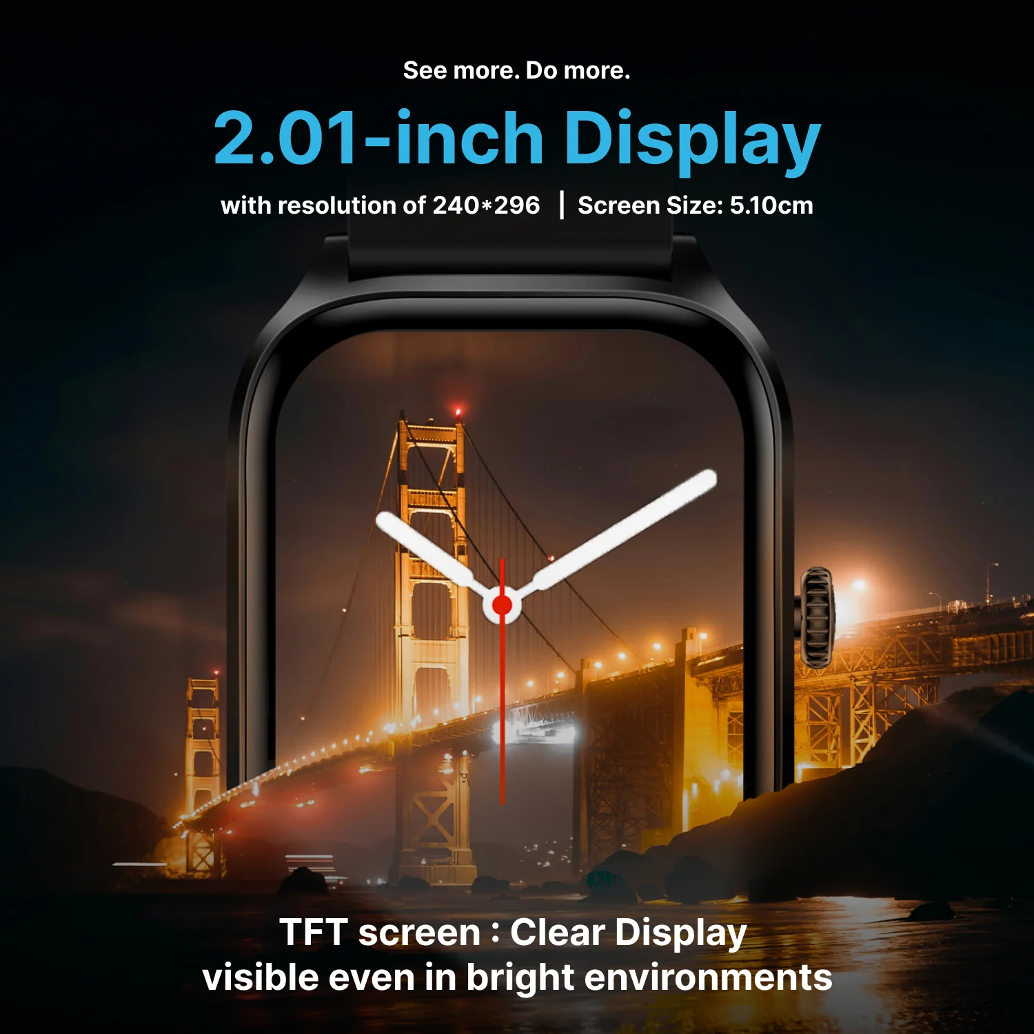 Timex iConnect Calling Max 2.01(5.1cm) Display with Functional Crown and BT Calling Smartwatch For Unisex - TWIXW1300T - Image 9
