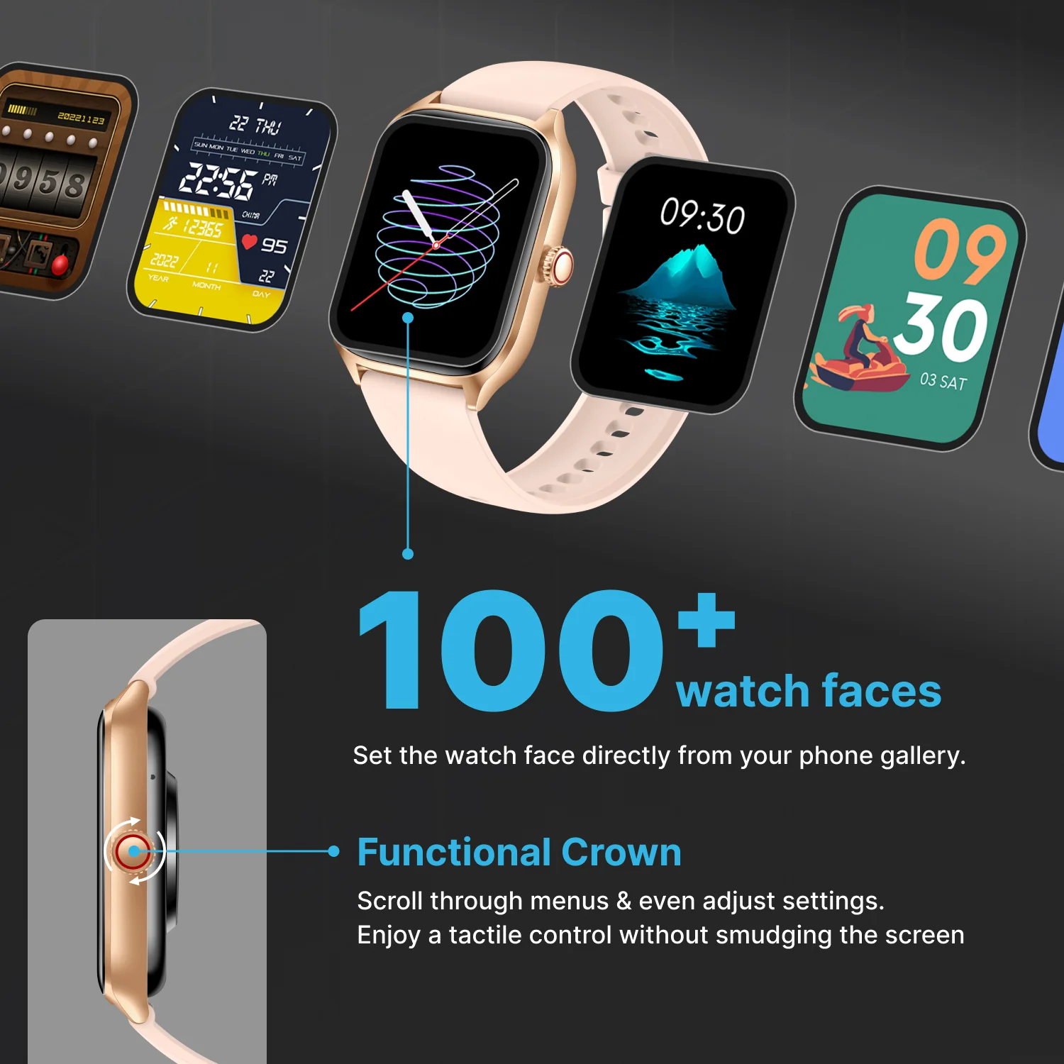 Timex iConnect Calling Max 2.01(5.1cm) Display with Functional Crown and BT Calling Smartwatch For Unisex - TWIXW1301T - Image 12