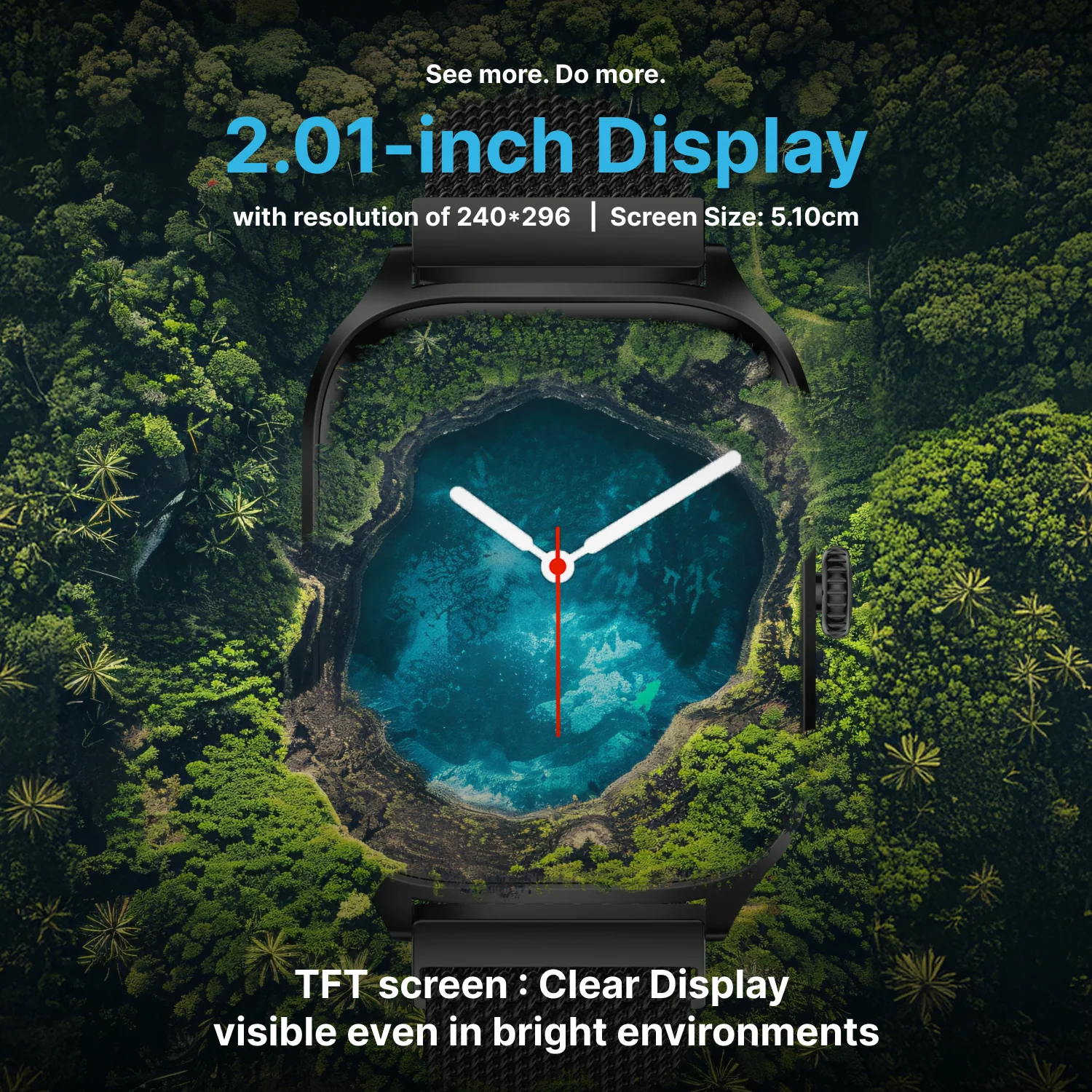 Timex iConnect Calling Max 2.01(5.1cm) Display with Functional Crown and BT Calling Smartwatch For Unisex - TWIXW1303T - Image 14