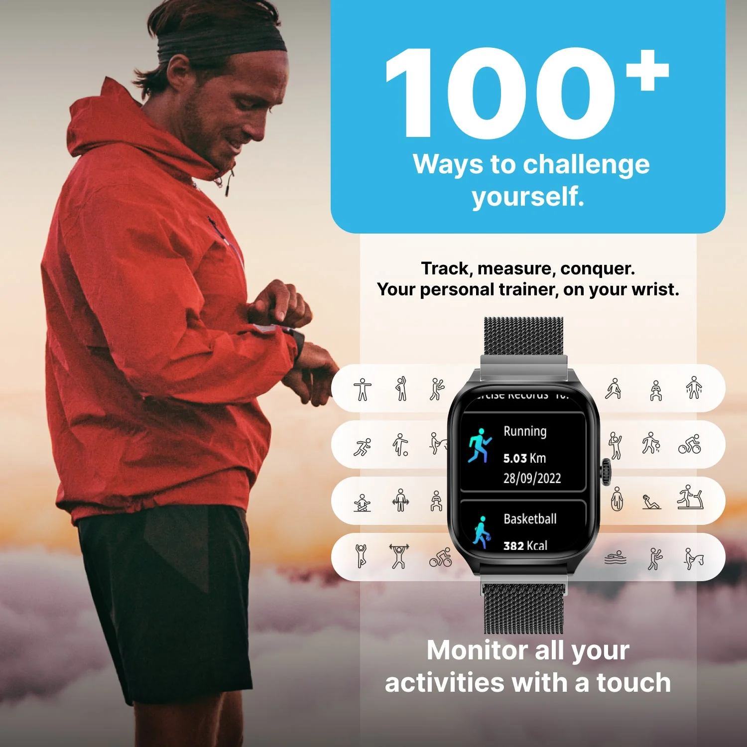 Timex iConnect Calling Max 2.01(5.1cm) Display with Functional Crown and BT Calling Smartwatch For Unisex - TWIXW1303T - Image 8