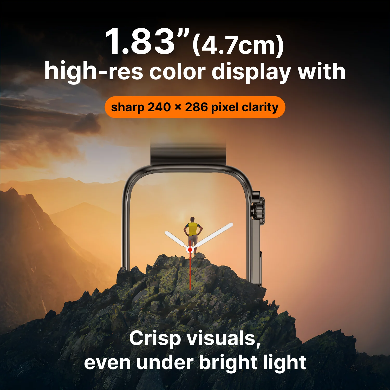 Timex iConnect Edge 1.83 inches (4.64 cm) Display with Functional Crown and BT Calling Smartwatch For Unisex - TWIXW700T - Image 5