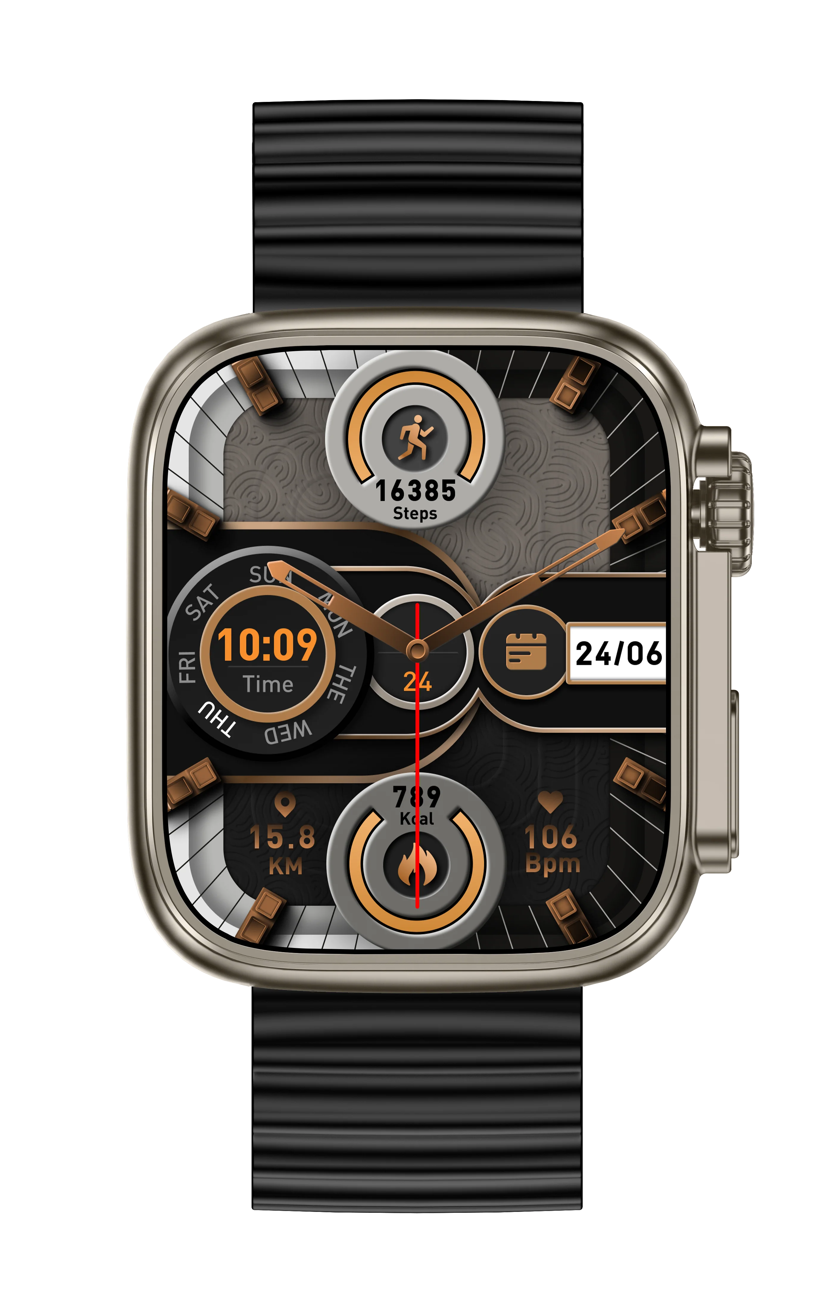 Timex iConnect Edge 1.83(4.64 cm) Display with Functional Crown and BT Calling Smartwatch For Unisex - TWIXW702T - Image 2