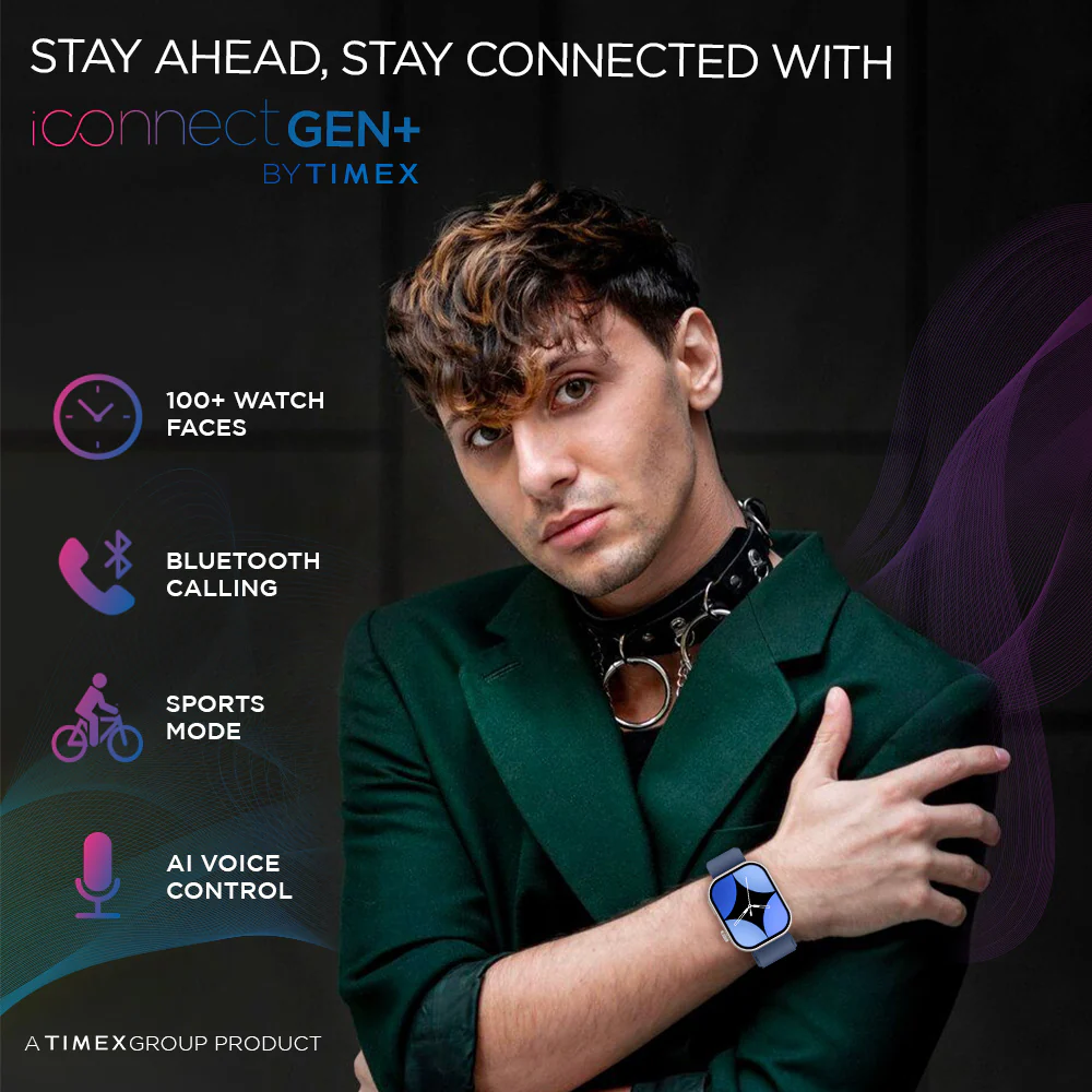 Timex iConnect Gen Smartwatch|2.01(5.10 cm) TFT Display with 240x296 Pixel Resolution|Rotational Crown|Single Sync Bluetooth Calling|AI Voice Assist|100 Sports Modes|200 Watchfaces|Upto 7 Days Battery(Normal Usage) - TWIXW300T - Image 2