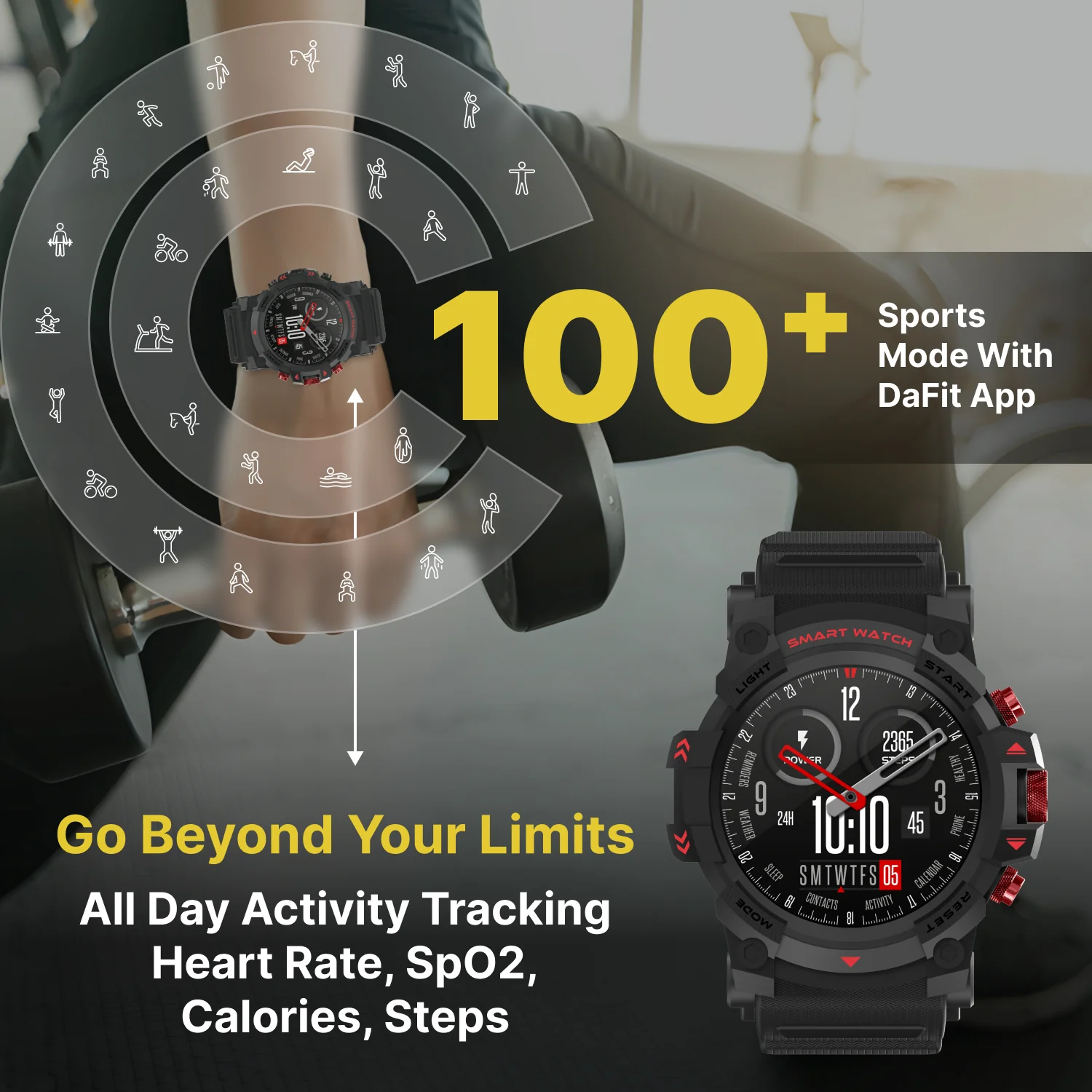 Timex iConnect Go 1.38 inches (3.50 cm) Display with Functional Crown and BT Calling Smartwatch For Unisex - TWIXW800T - Image 12
